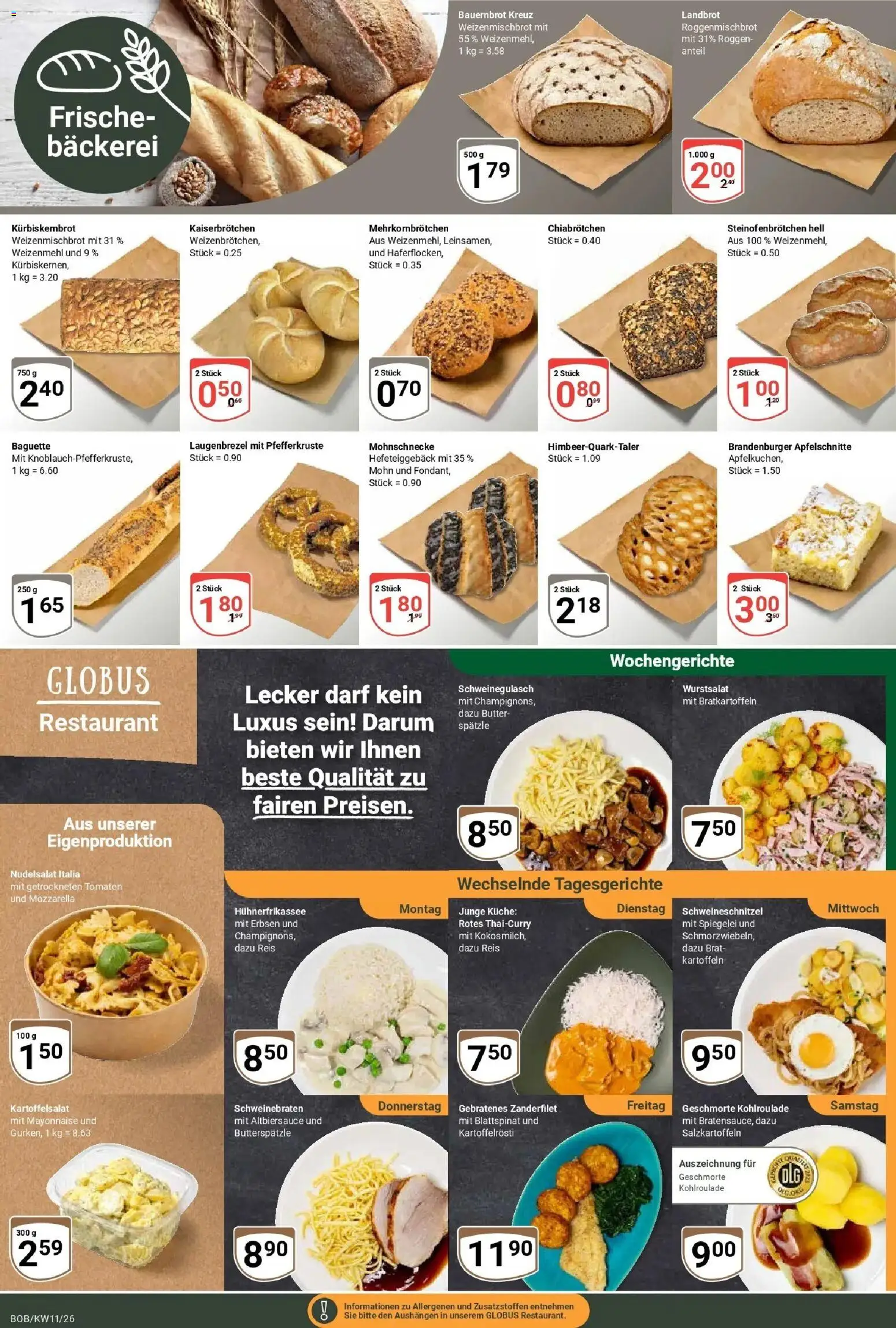 Globus prospekt Bobenheim-Roxheim	 – gültig ab 09.03.2026 | Seite: 8 | Produkte: Bäckerei, Tomaten, Weizenmehl, Erbsen