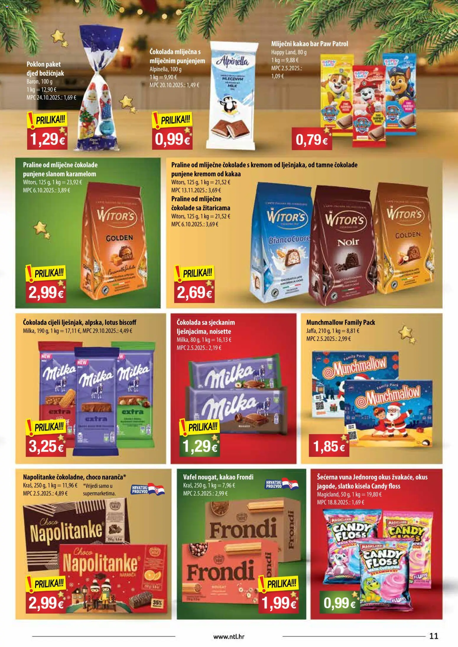 NTL katalog | vrijedi od 17.12.2025 | Stranica: 11 | Proizvodi: Praline, Čokolada, Milka, Kakao