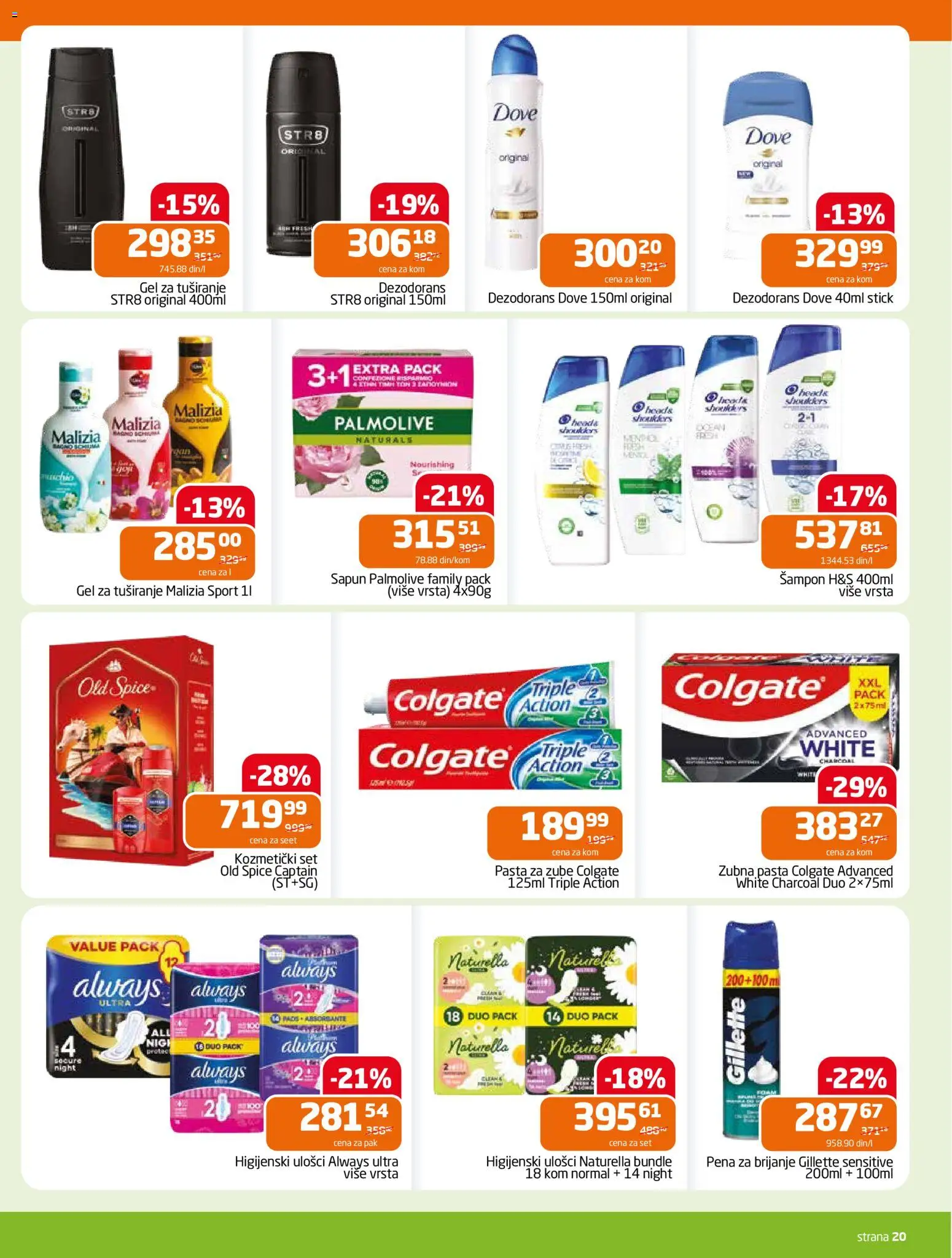 Gomex katalog - važi od 21.01.2026 | Strana: 18 | Proizvode: Colgate, Dove, Dezodorans, Pasta za zube