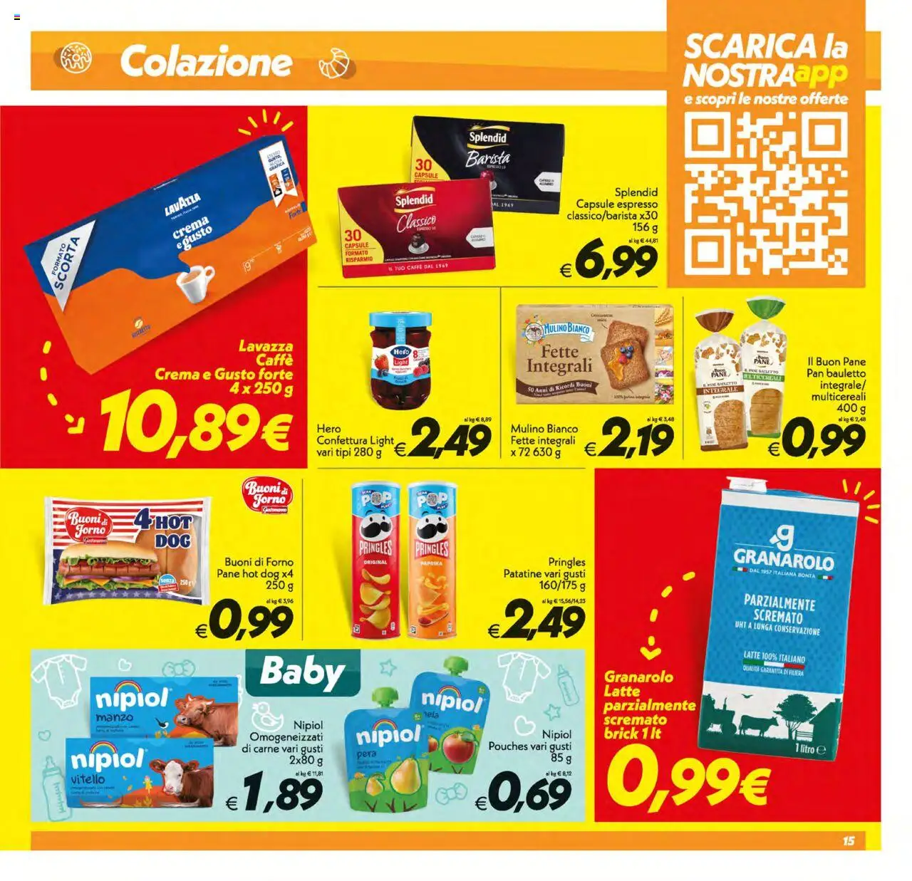 Volantino SuperConveniente del 12.08.2025 | Pagina: 15 | Prodotti: Crema, Pane, Caffè, Manzo