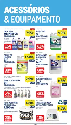 Pré-visualização Makro folheto válido de 07.04.2026 | Página: 16 | Produtos: Sabonete líquido, Detergente, Mesa, Creme