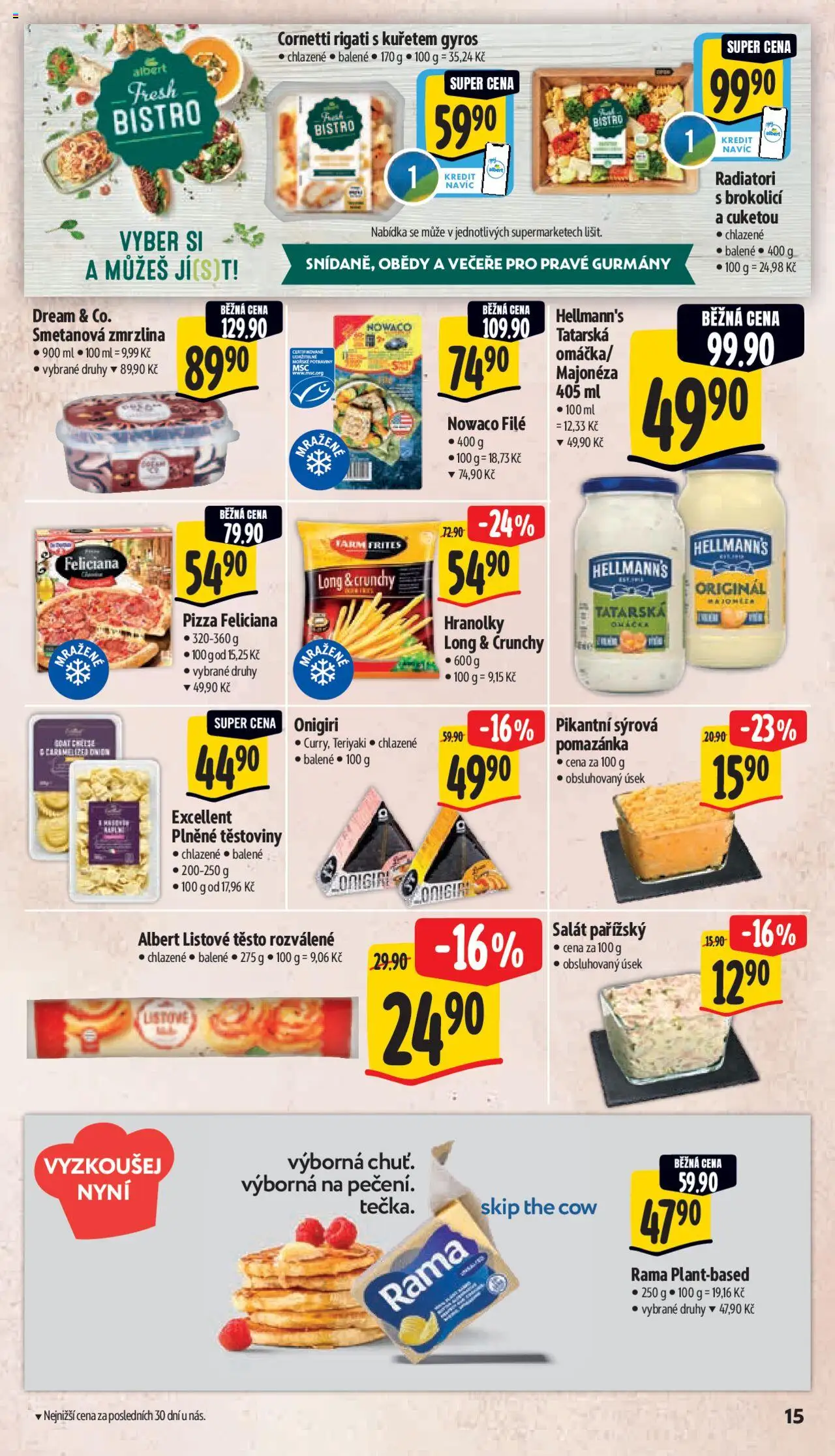 Albert leták - Supermarket od 13.08.2025 | Strana: 22 | Produkty: Gyros, Salát, Potraviny, Těsto