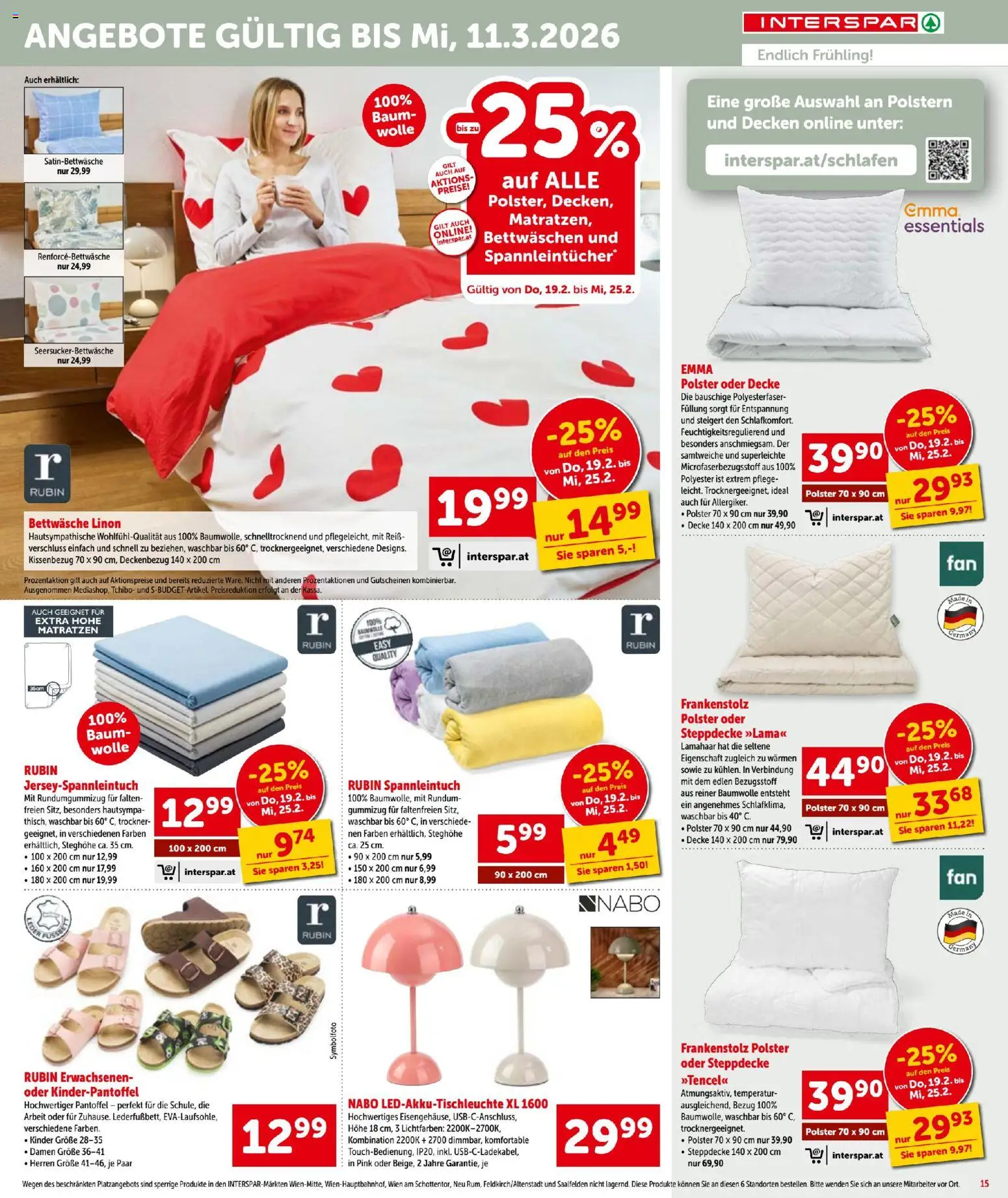 Interspar Flugblatt gültig ab 19.02.2026 | Seite: 15 | Produkte: Trockner, Decke