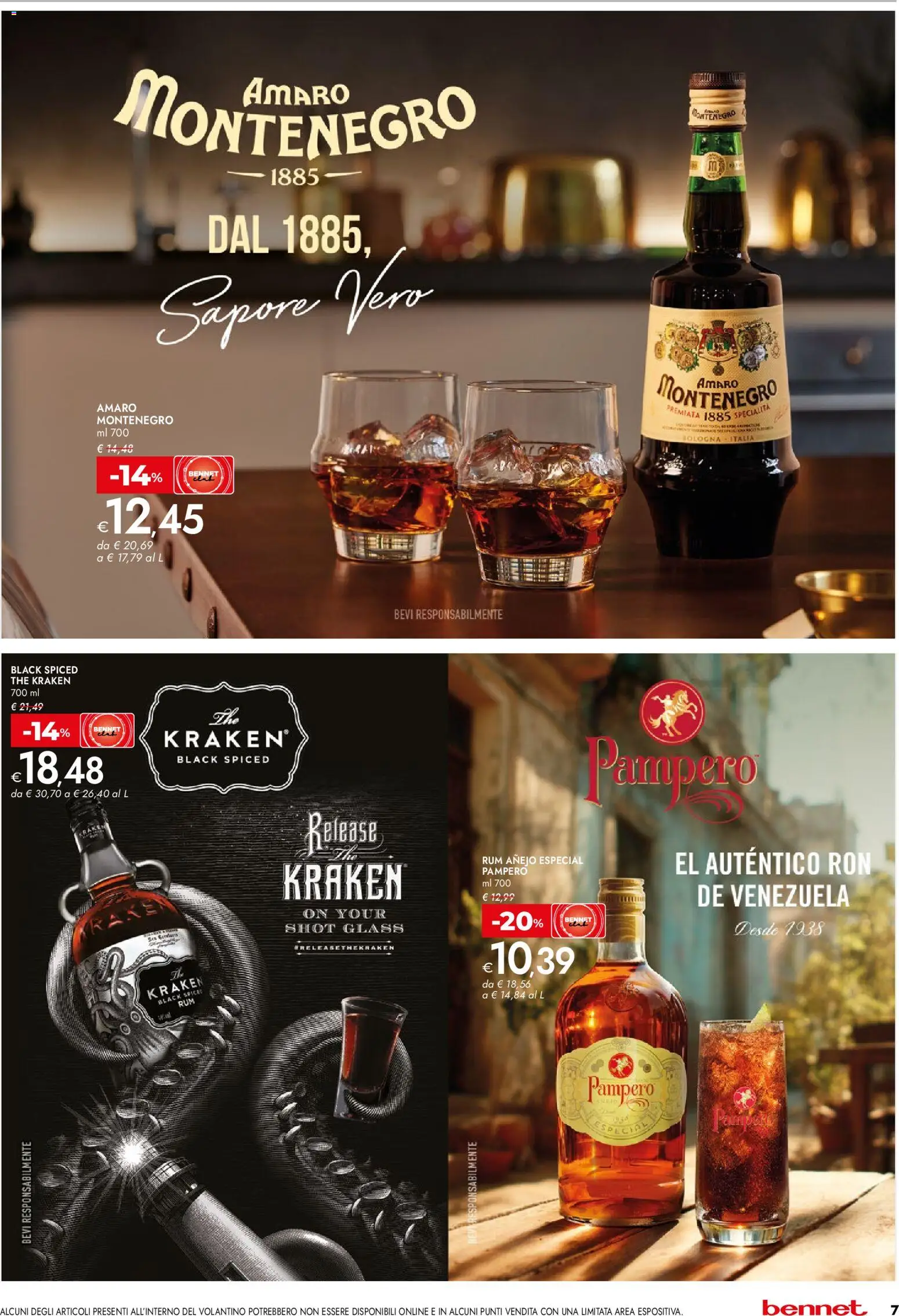 Volantino bennet del 23.03.2026 | Pagina: 7 | Prodotti: Rum, The, Amaro