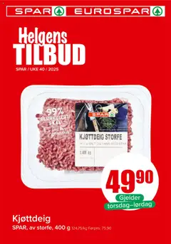 Forhåndsvisning av Spar Helgens Tilbud gyldig fra 02.10.2025