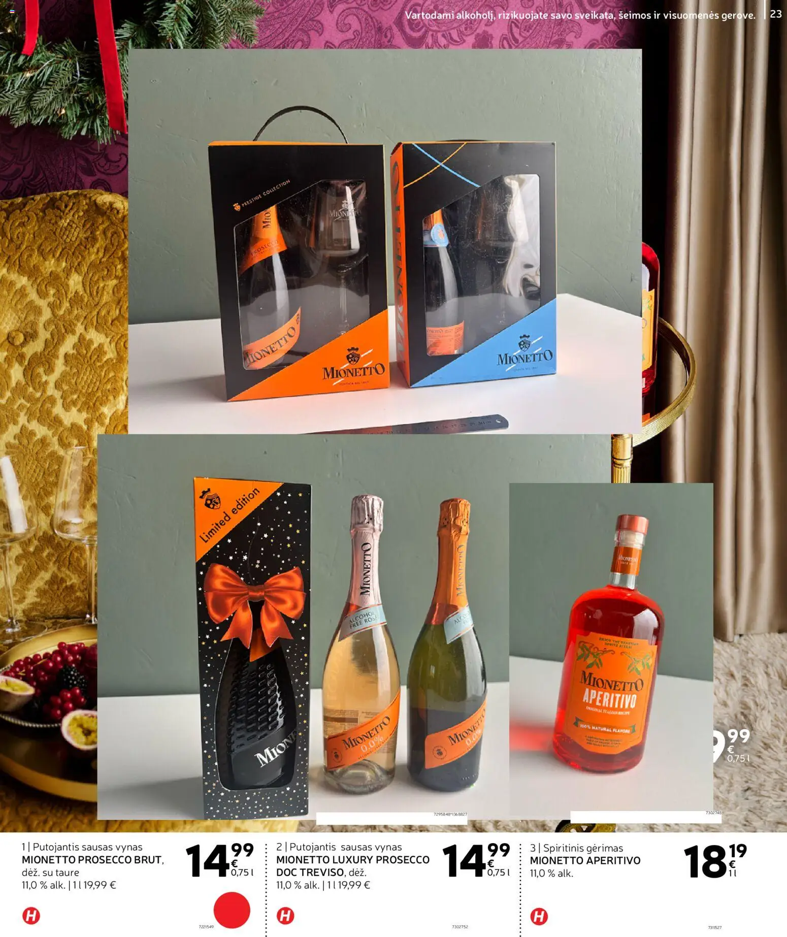Rimi akcijos nuo 02.12.2025 | Puslapis: 23 | Prekių: Taurė, Vynas