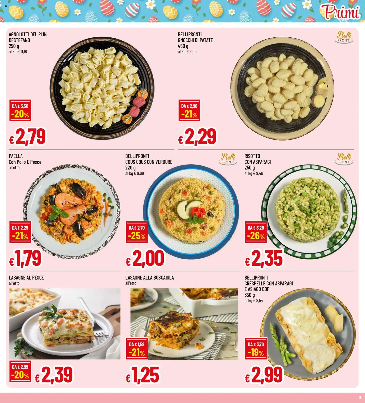 Volantino Galassia del 23.03.2026 | Pagina: 9 | Prodotti: Pollo, Verdure, Cous cous, Paella