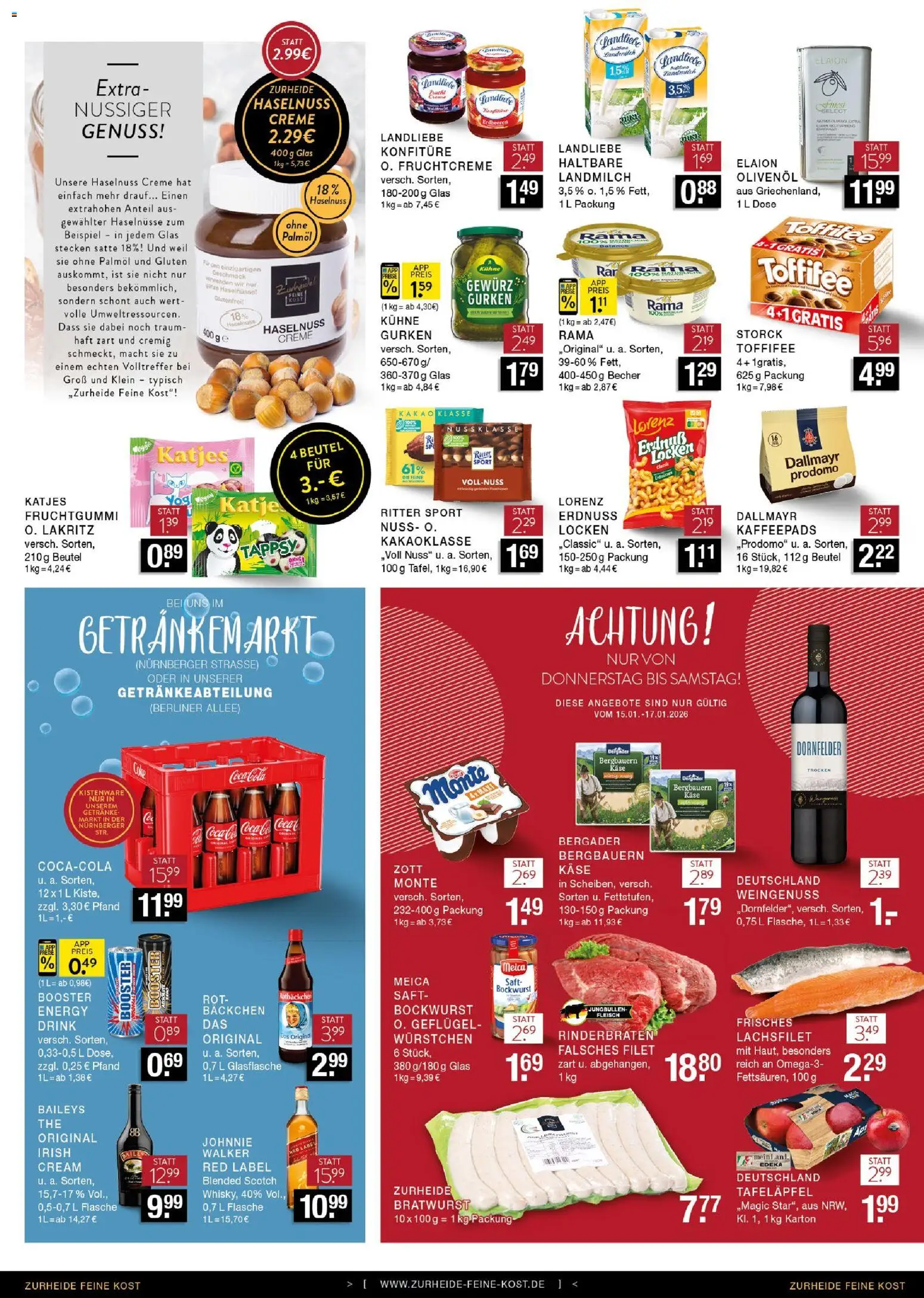 Edeka Zurheide Prospekt 	 – gültig ab 11.01.2026 | Seite: 8 | Produkte: Berliner, Katjes, Creme, Erdbeeren