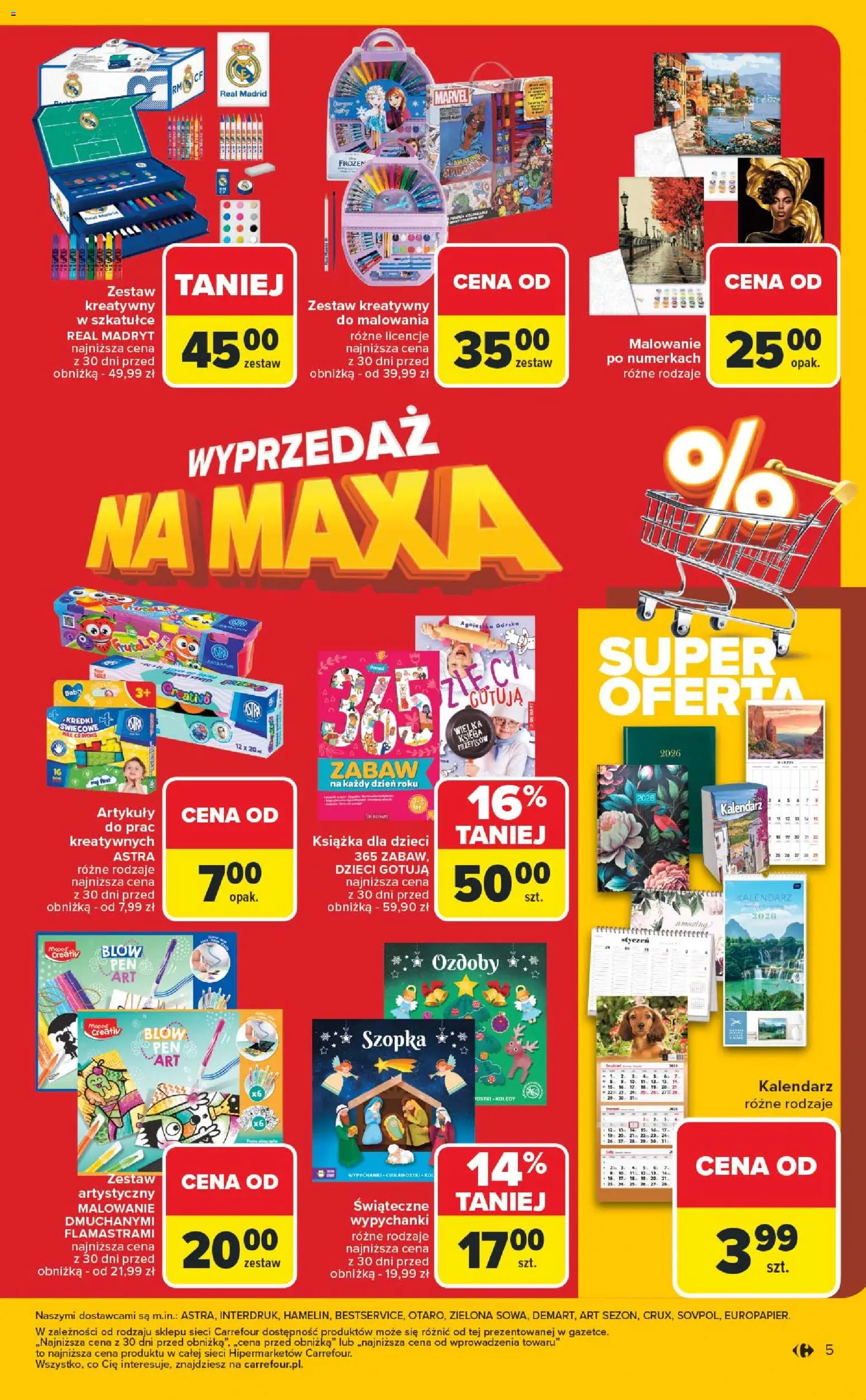 Carrefour Gazetka - Wyprzedaż od 15.12.2025 | Strona: 5 | Produkty: Kalendarz