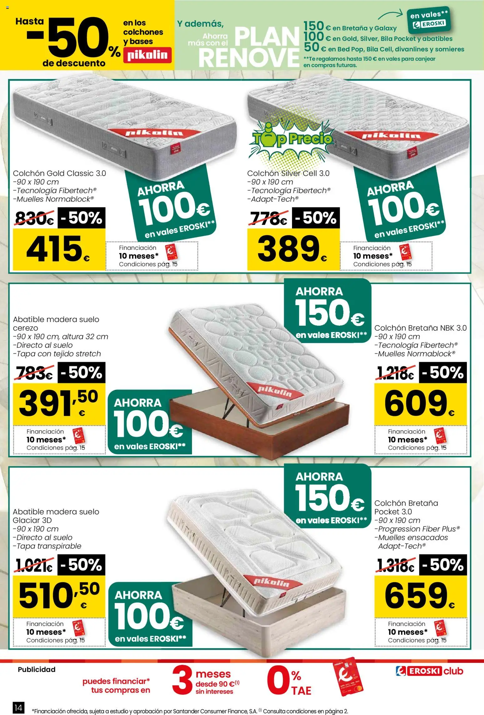 Eroski - Qué a gusto │ válido desde el 07.01.2026 | Página: 14 | Productos: Té, Colchon