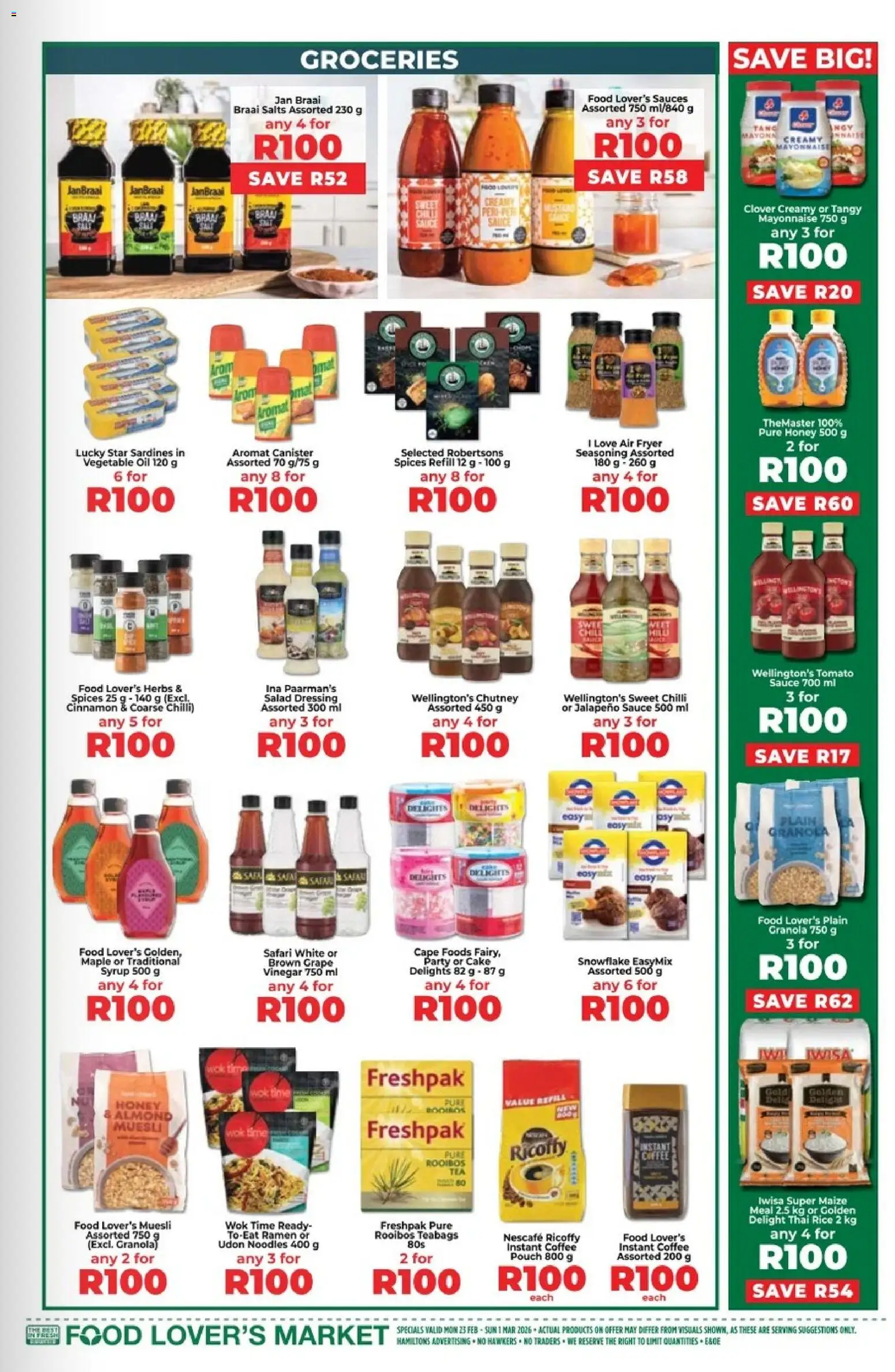 New Food Lover's Market catalogue – valid from 23.02.2026 | Page: 13 | Products: Coffee, Salad, Herbs, Estuche organizador de viaje