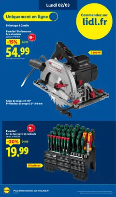 LIDL - Prévisualisation de Parkside® Set de tournevis et embouts, Set de tournevis et embouts Parkside® valide à partir de 26.02.2026 | Page: 78 | Produits: Tournevis, Scie circulaire