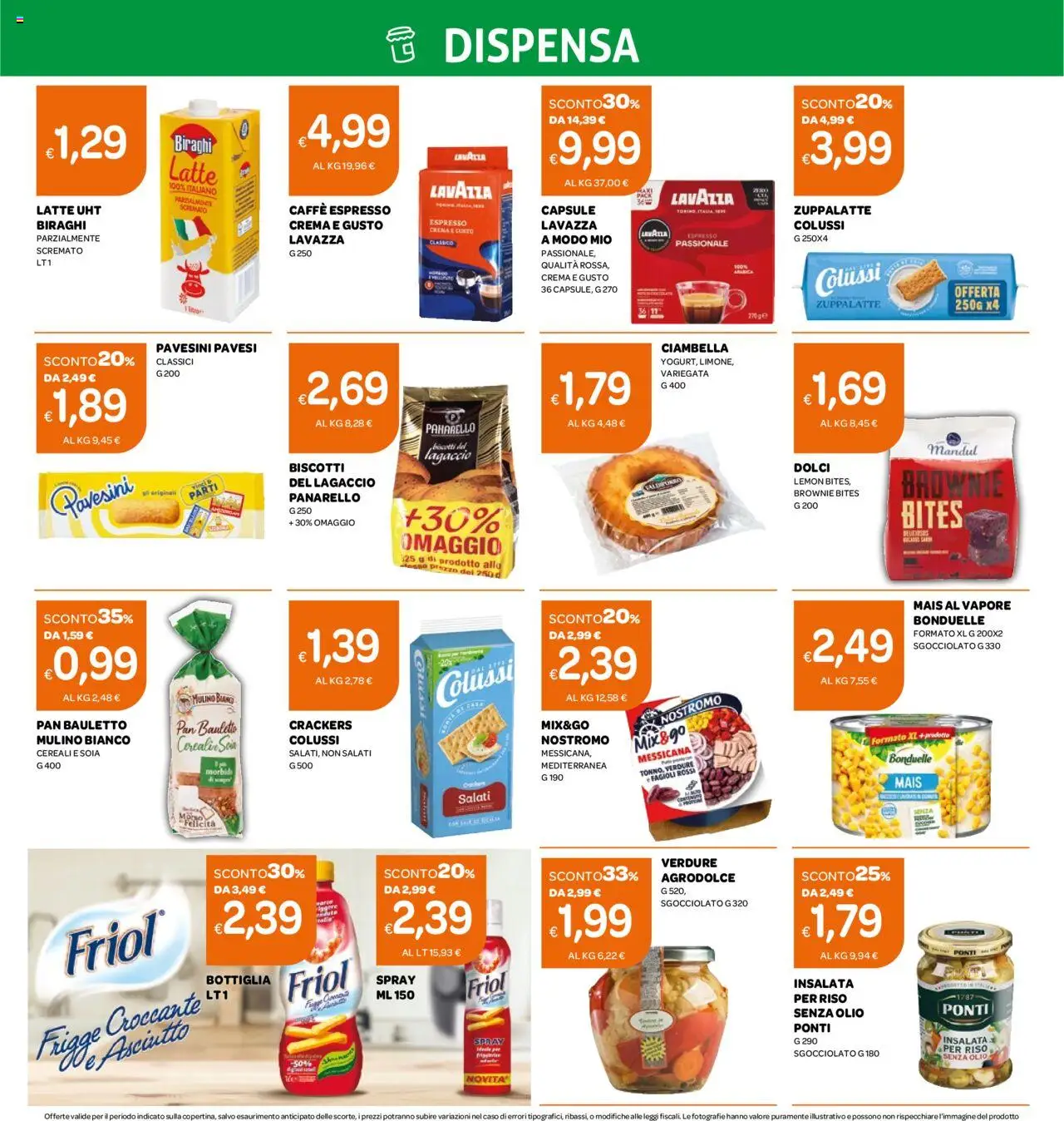 Volantino Ekom del 12.08.2025 | Pagina: 2 | Prodotti: Crema, Riso, Biscotti, Bottiglia
