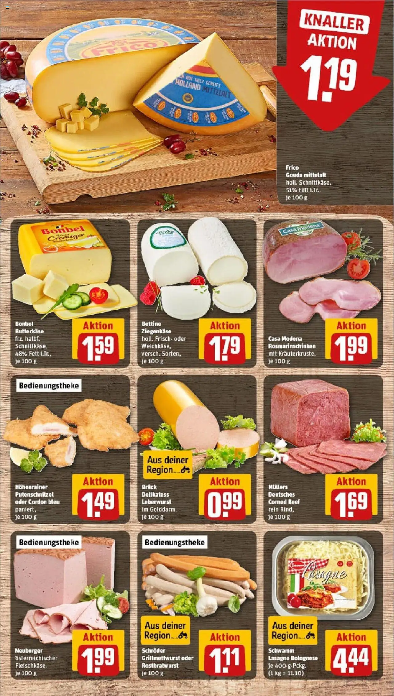 Rewe prospekt Saarbrücken	 - gültig ab dem 29.06.2025 | Seite: 11 | Produkte: Gouda, Ziegenkäse, Putenschnitzel