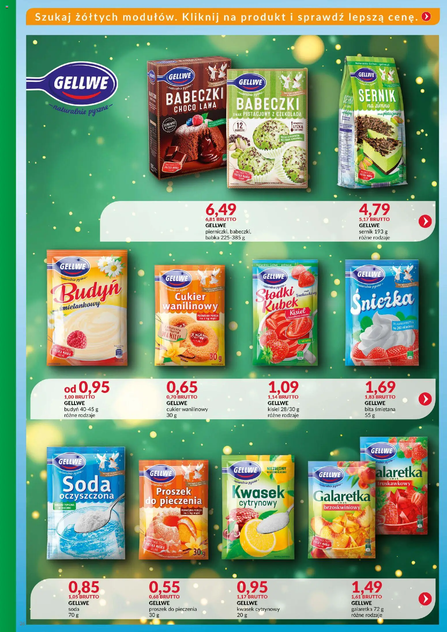 Eurocash Gazetka - Katalog Artykułów Spożywczych od 14.12.2025 | Strona: 26 | Produkty: Galaretka, Babka, Czekolada, Cukier