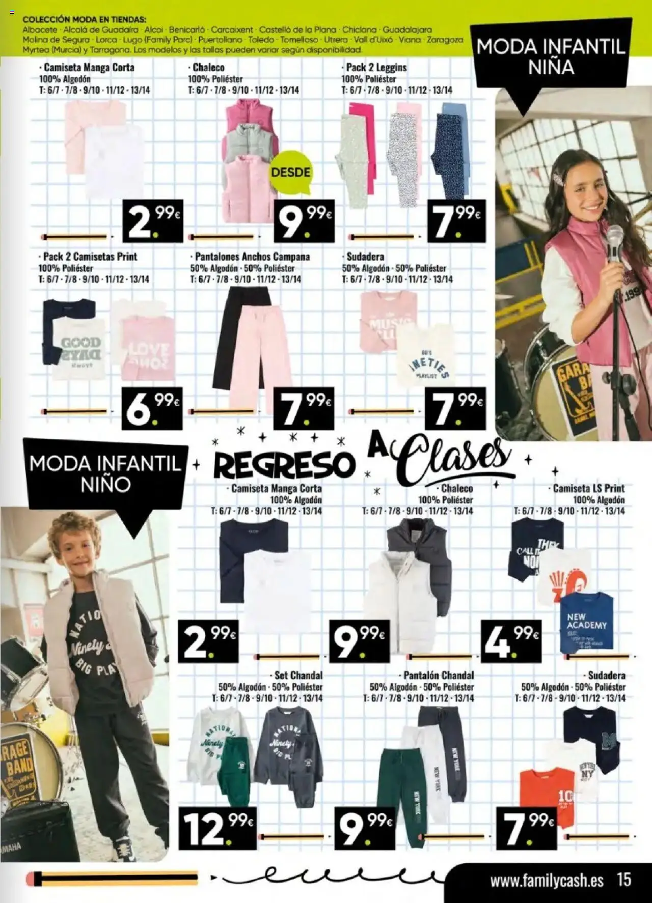 Family Cash folleto │ válido desde el 08.09.2025 | Página: 14 | Productos: Sudadera, Chaleco, Pantalones, Camiseta manga corta
