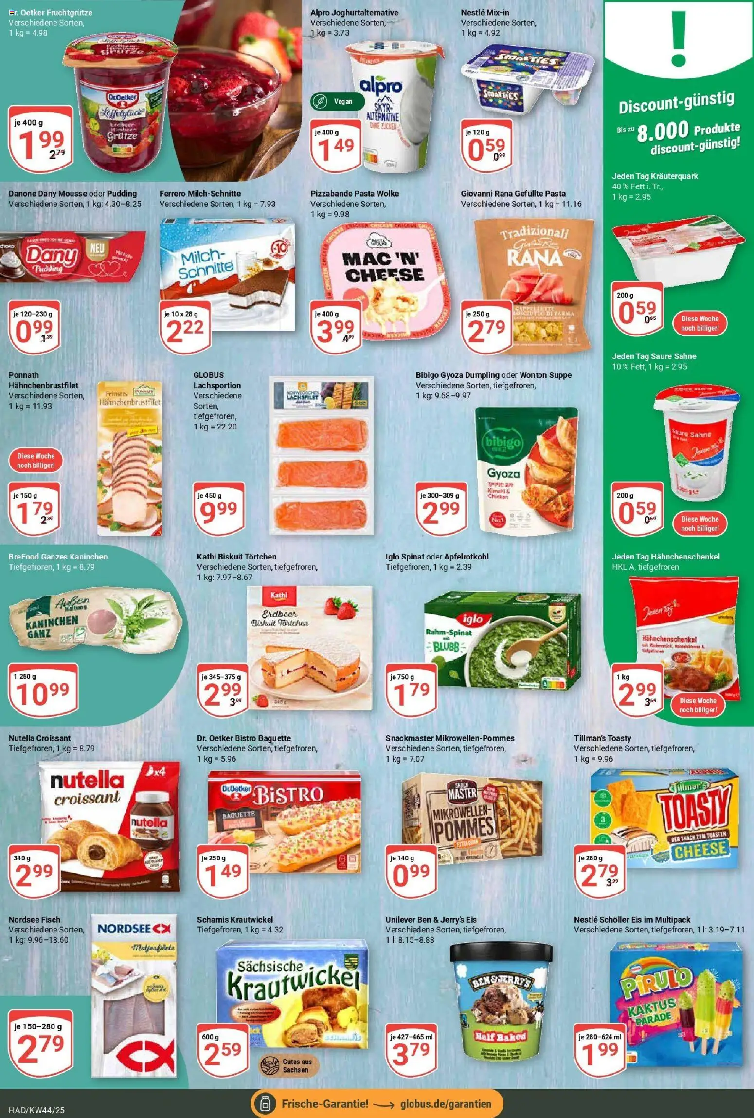 Globus prospekt Halle (saale)	 – gültig ab 26.10.2025 | Seite: 10 | Produkte: Hahnchenschenkel, Nutella, Ben & Jerry's, Eis