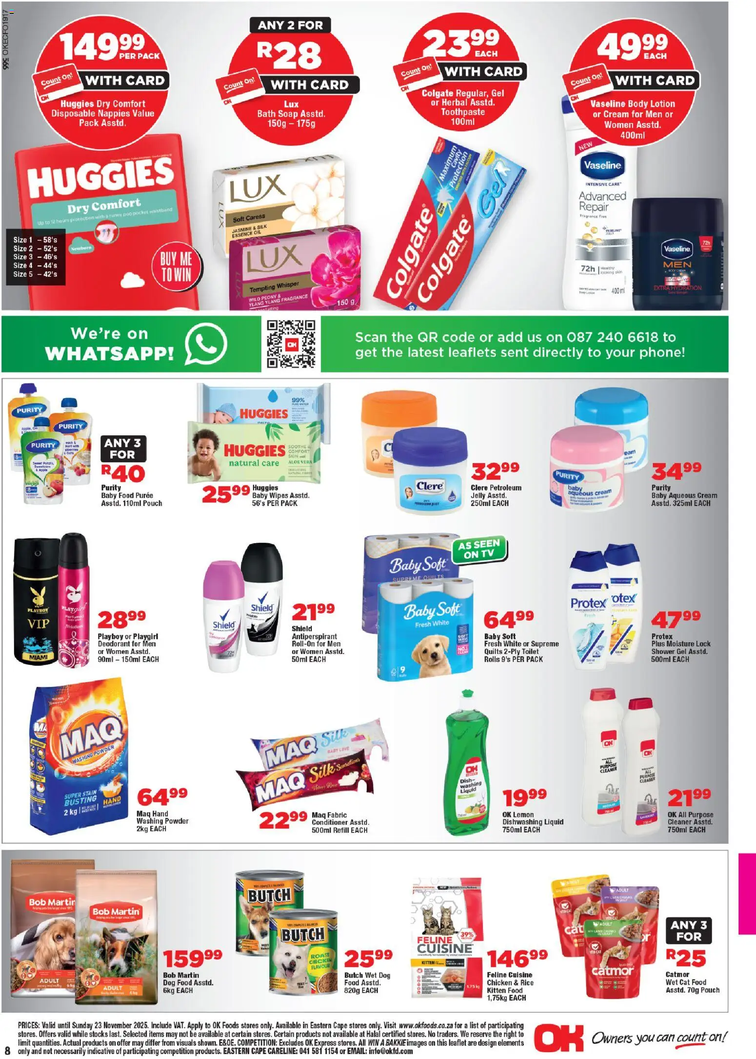 New OK Foods catalogue – valid from 12.11.2025 | Page: 8 | Products: Lock, Toilet, Bath, Antiperspirant