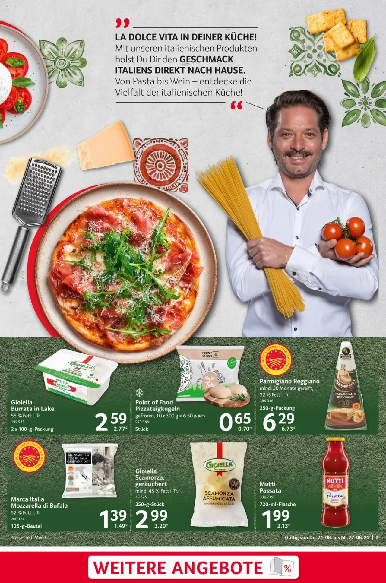 Selgros Prospekt 	 - gültig ab dem 21.08.2025 | Seite: 7 | Produkte: Küche, Tomaten, Pasta, Wein