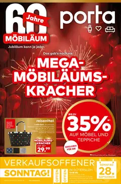 Porta! Mega Möbiläumskracher - Guetersloh ab 21.09.2025 gültig