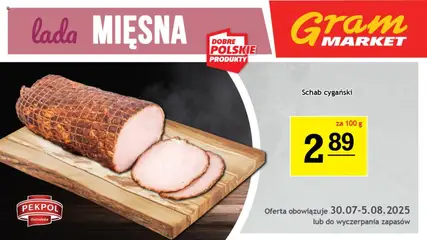 Pogląd oferty "Gram Market Gazetka - Lada Mięsna" - ważna od 30.07.2025