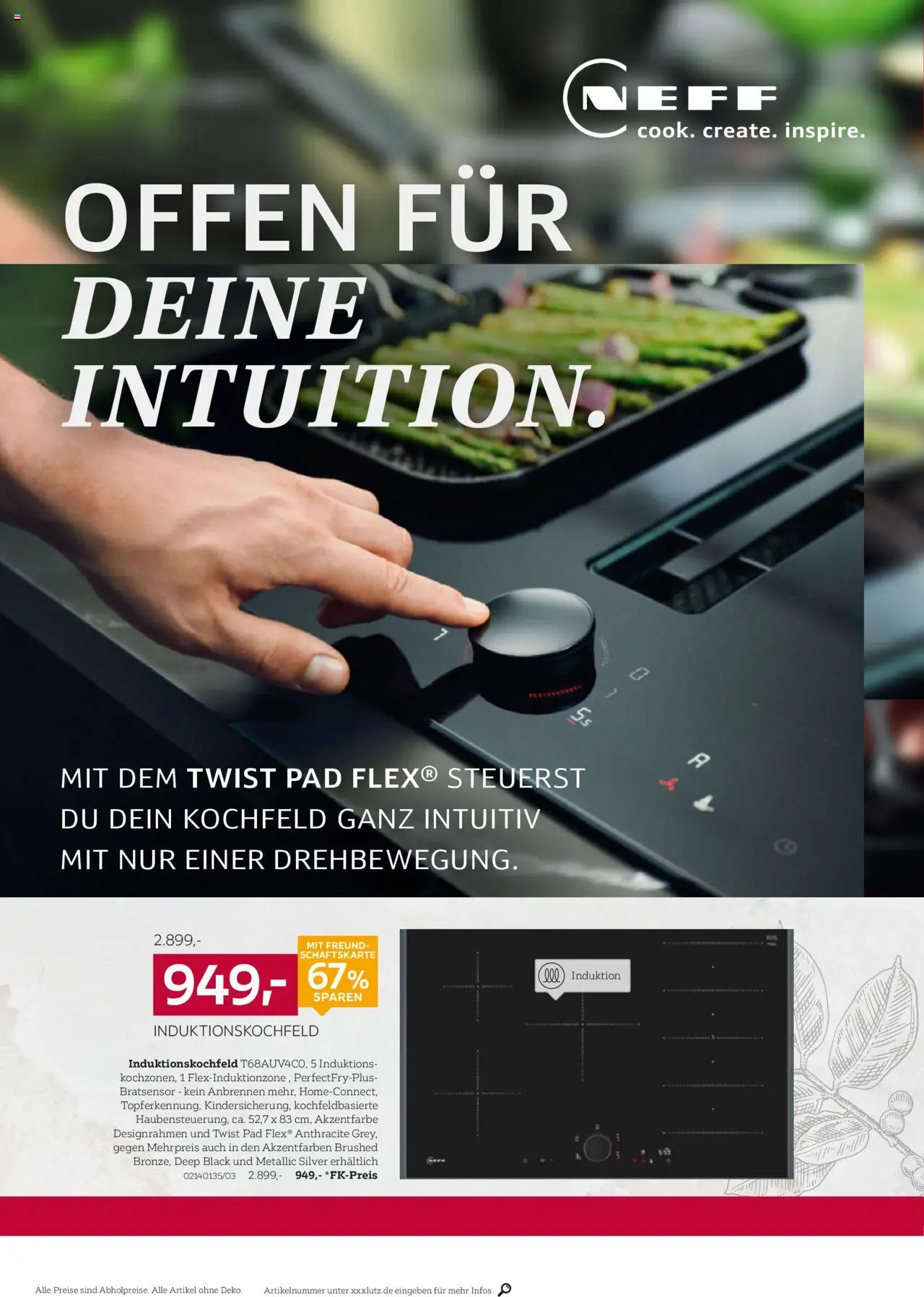 XXXL Lutz Nr. 1 bei Küchen – gültig ab 22.09.2025 | Seite: 6 | Produkte: Kochfeld