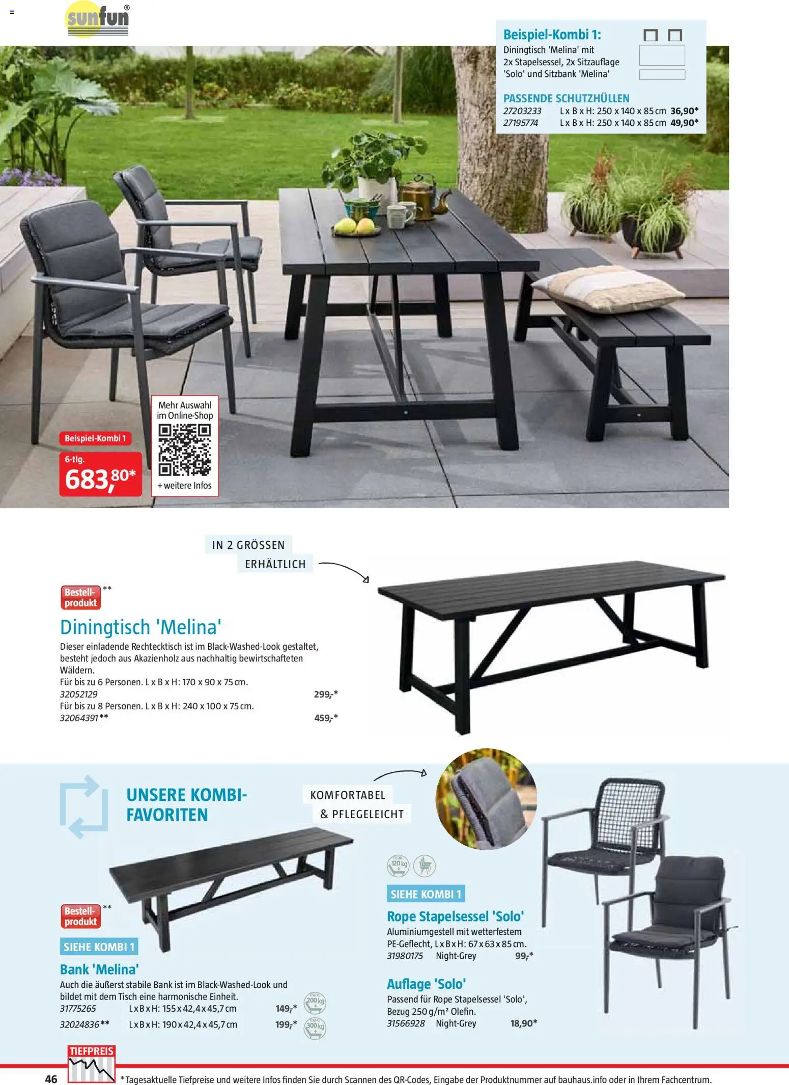 Bauhaus Freizeit im Garten gültig ab 01.05.2026 | Seite: 46 | Produkte: Tisch