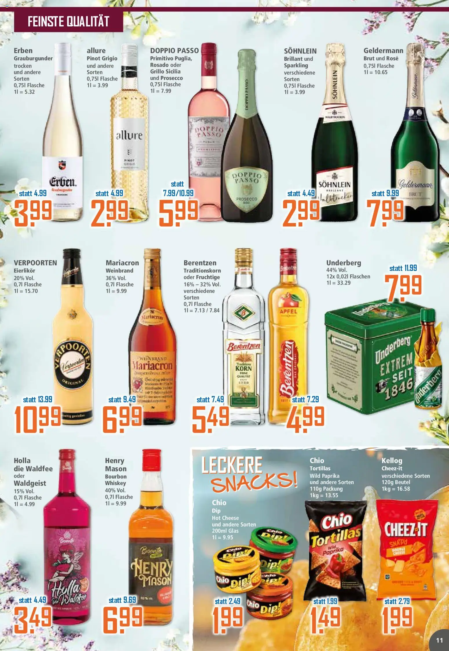 Klaas & Kock Prospekt 	 – gültig ab 23.03.2026 | Seite: 11 | Produkte: Doppio Passo, Bourbon, Whiskey, Underberg