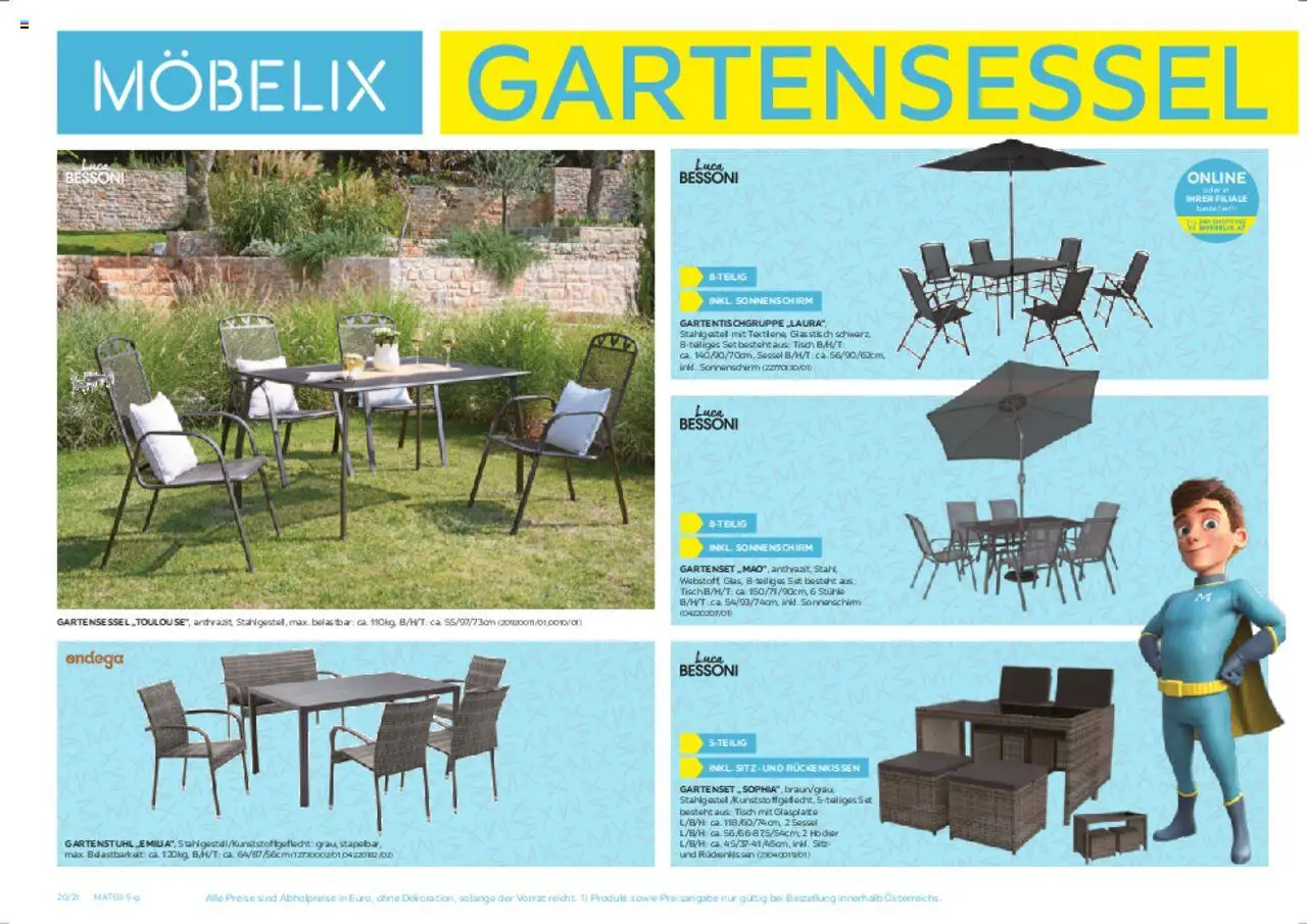 Möbelix Gartenmöbelprospekt gültig ab 10.03.2025 | Seite: 20 | Produkte: Sessel, Tisch