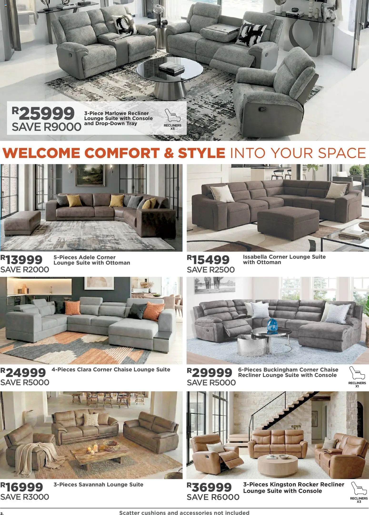 New House and Home catalogue – valid from 19.03.2026 | Page: 2 | Products: Tray, Lounge suite, Ottoman, Chaise