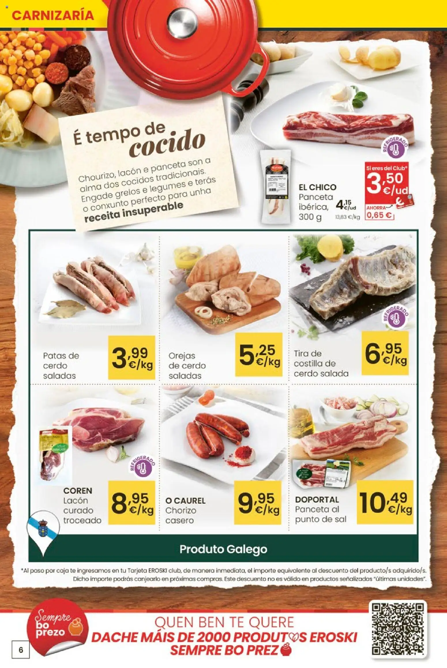 Eroski - 50 de descuento Center │ válido desde el 26.02.2026 | Página: 6 | Productos: Ηλεκτρικός φούρνος, Cerdo, Té, Caja