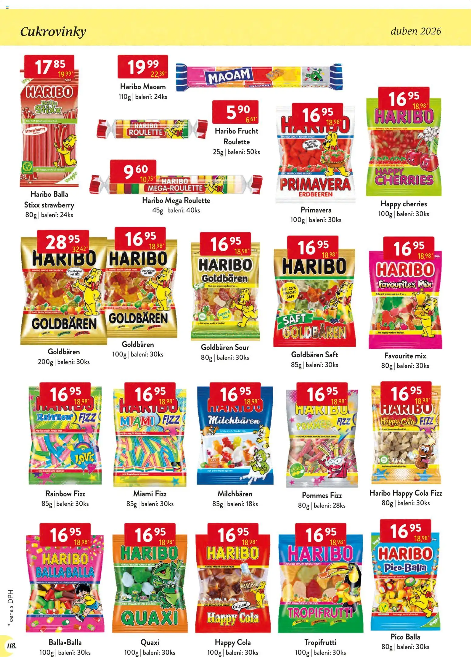 Astur & Qanto leták - Velkoobchod 04/2026 od 01.04.2026 | Strana: 118 | Produkty: Veggie, Haribo, Kinder, Cola