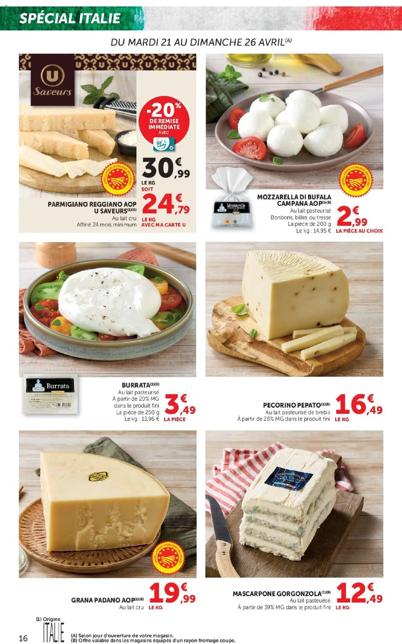 {H1} | Page: 16 | Produits: Lait, Fromage, Burrata, Mascarpone