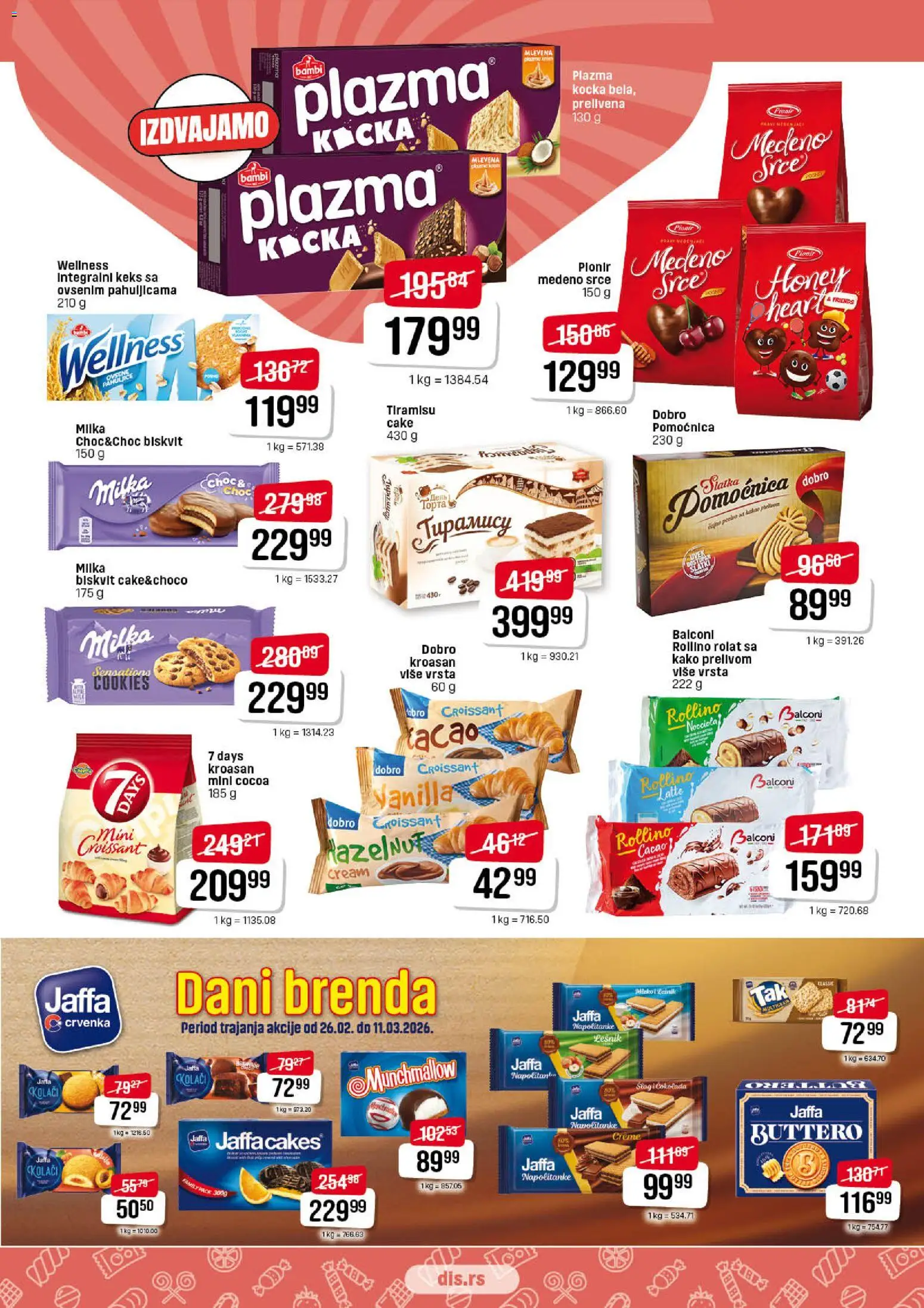 DIS katalog - važi od 26.02.2026 | Strana: 13 | Proizvode: Šlag, Milka, Keks, Plazma