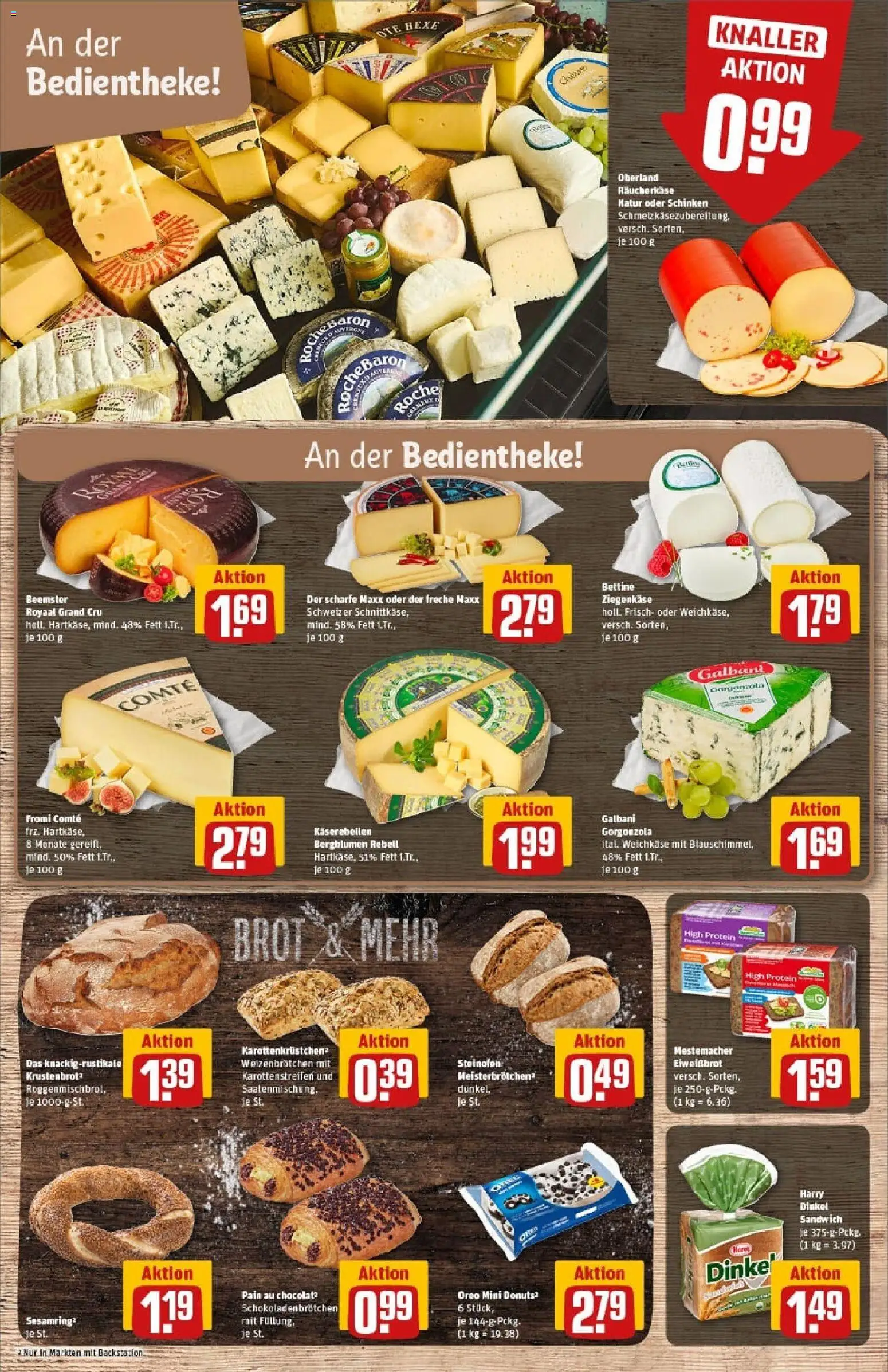 Rewe prospekt Euskirchen	 – gültig ab 26.10.2025 | Seite: 15 | Produkte: Ziegenkäse, Donuts, Brot, Schinken