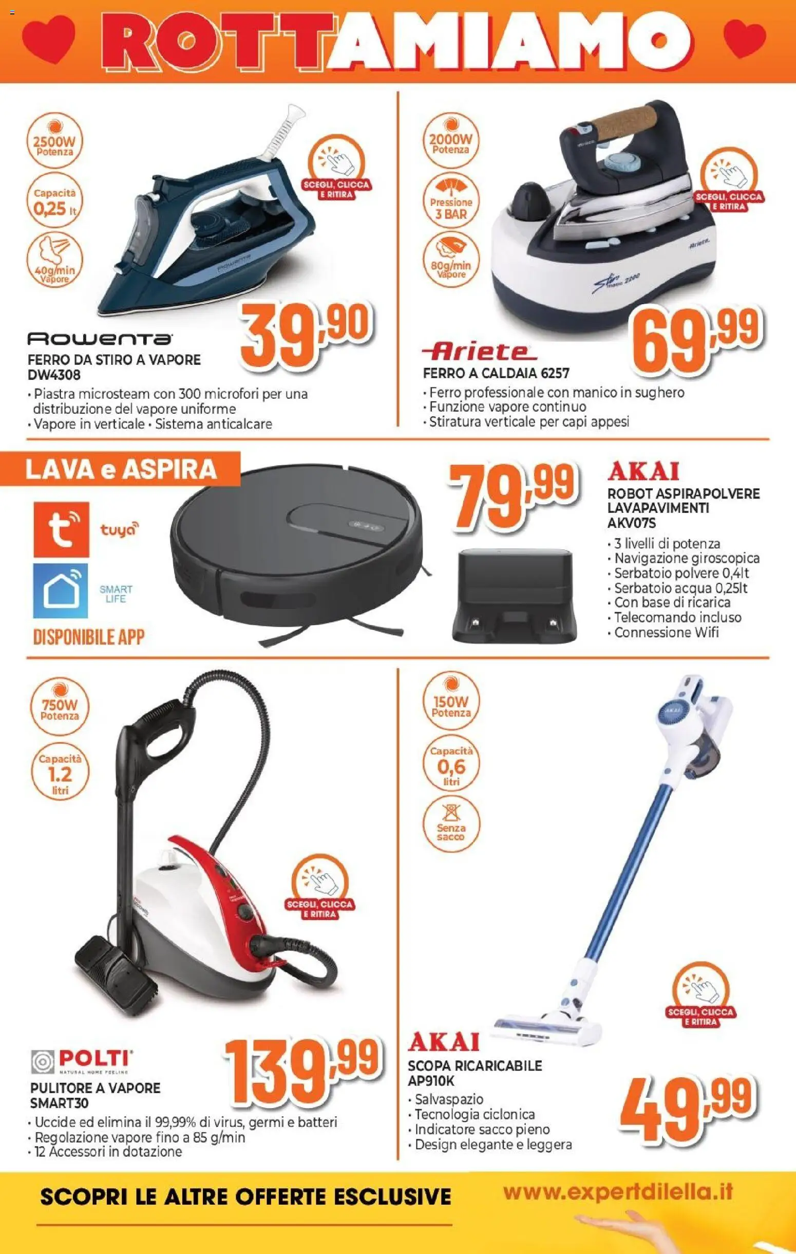 Volantino Expert del 12.02.2026 | Pagina: 13 | Prodotti: Telecomando, Robot aspirapolvere, Caldaia, Robot