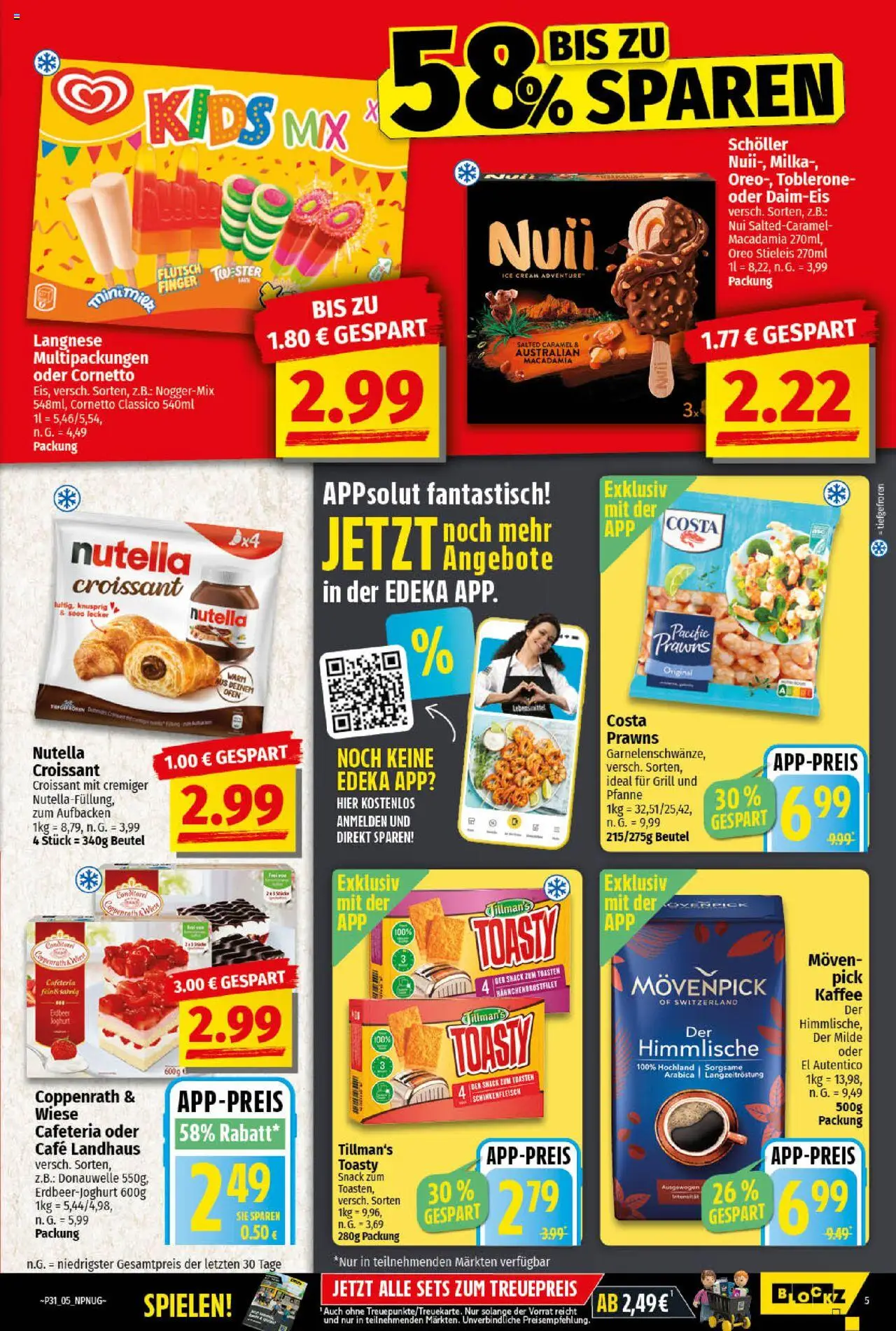nah & gut Prospekt 	 - gültig ab dem 28.07.2025 | Seite: 5 | Produkte: Langnese, Milka, Croissant, Nutella