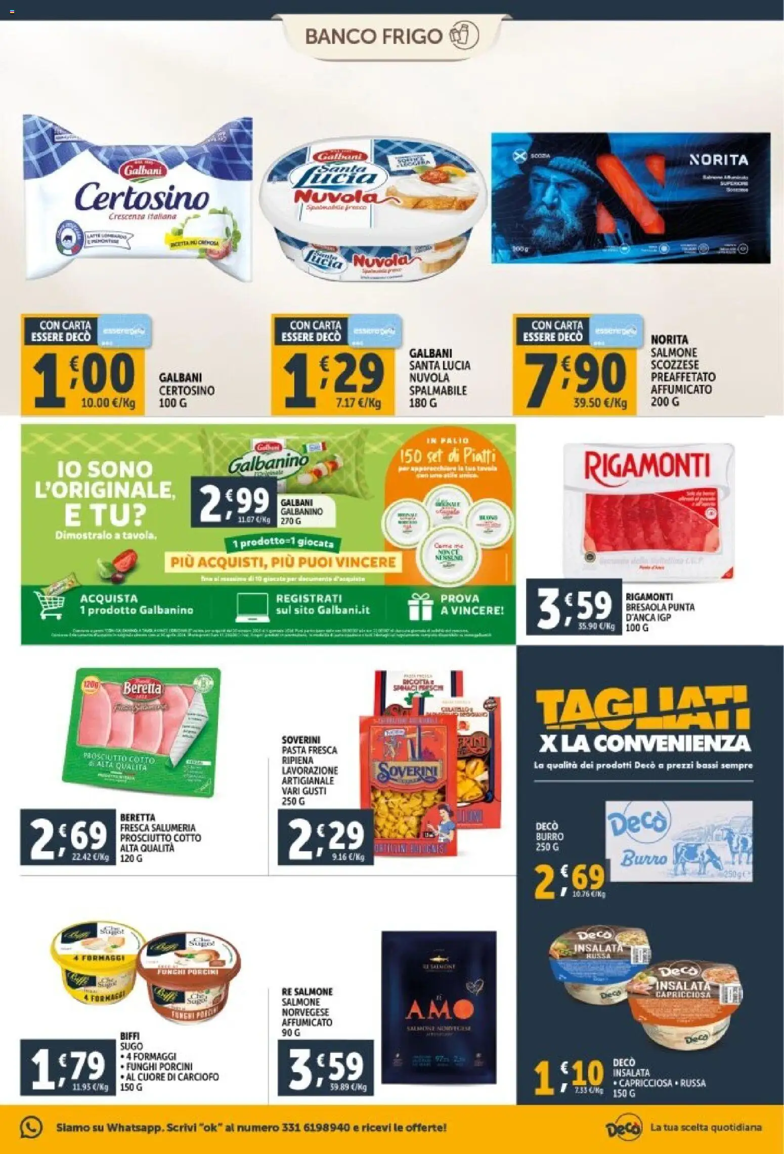 Volantino Decò del 29.12.2025 | Pagina: 11 | Prodotti: Salmone, Insalata, Burro, Pasta