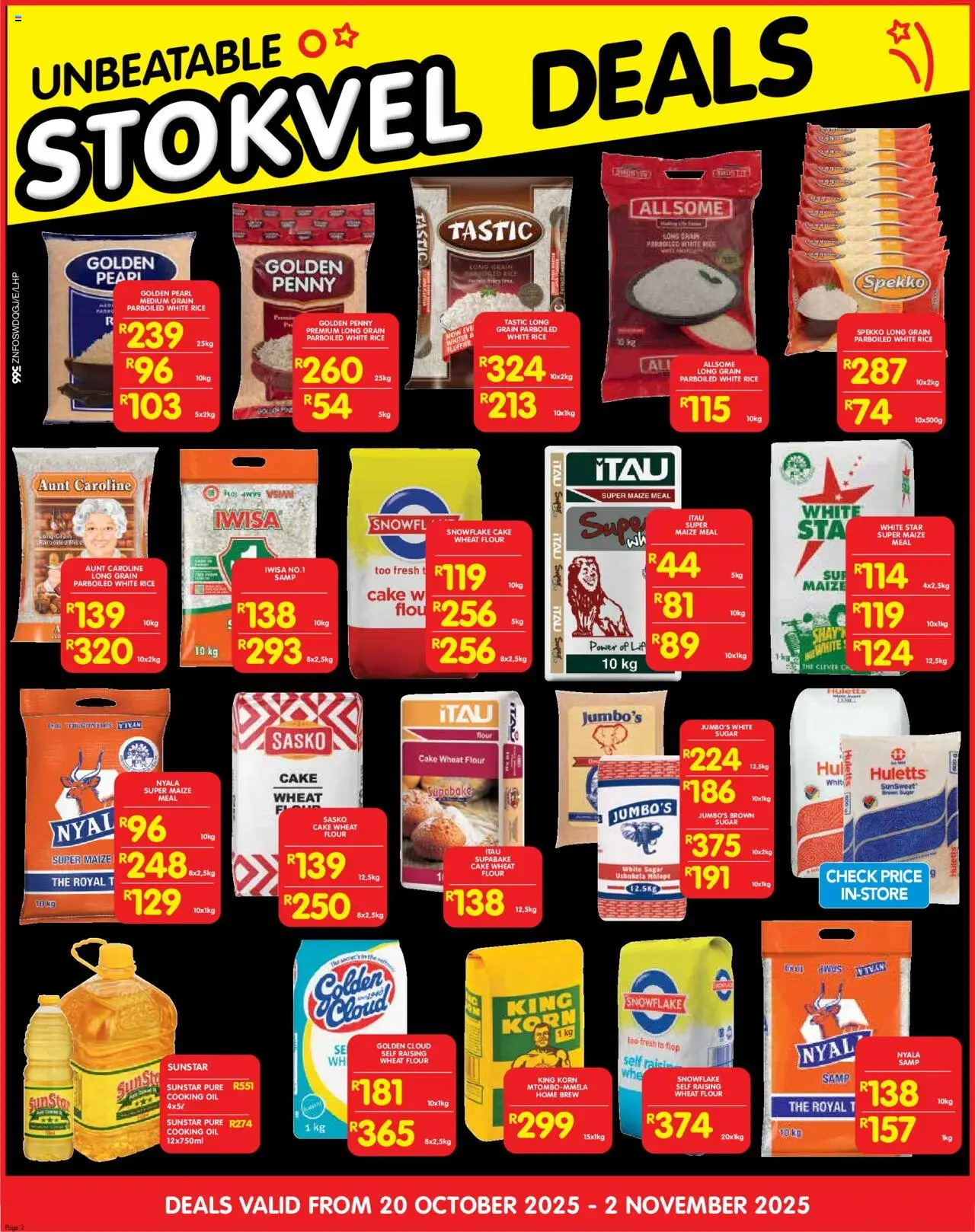 New Shoprite catalogue – valid from 20.10.2025 | Page: 6 | Products: Cake, Flour, Maize meal, Oil