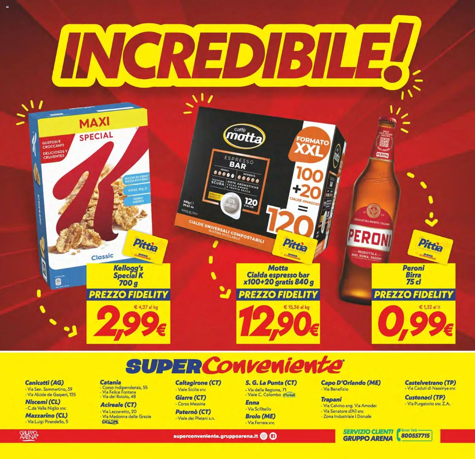 Volantino SuperConveniente del 24.02.2026 | Pagina: 20 | Prodotti: Caffè, Birra, Frutta, Amaro