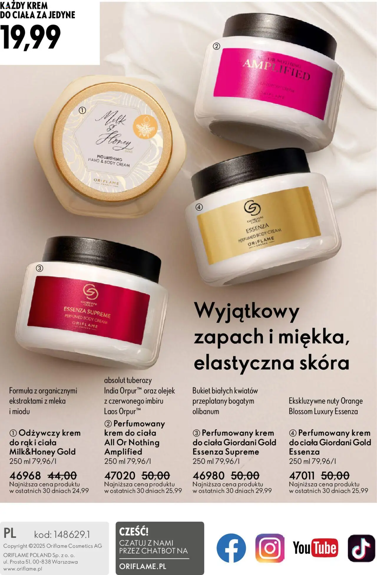 Oriflame Katalog 13 2025 od 07.09.2025 | Strona: 148 | Produkty: Mleka, Zapach, Body, Krem do rąk