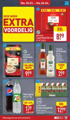 Aldi folder week 14 - Voorbeeld van een folder van Aldi, geldig van 30.03.2026 | Pagina: 13 | Producten: Koffiebonen, Pepsi, Pavilon, 7up