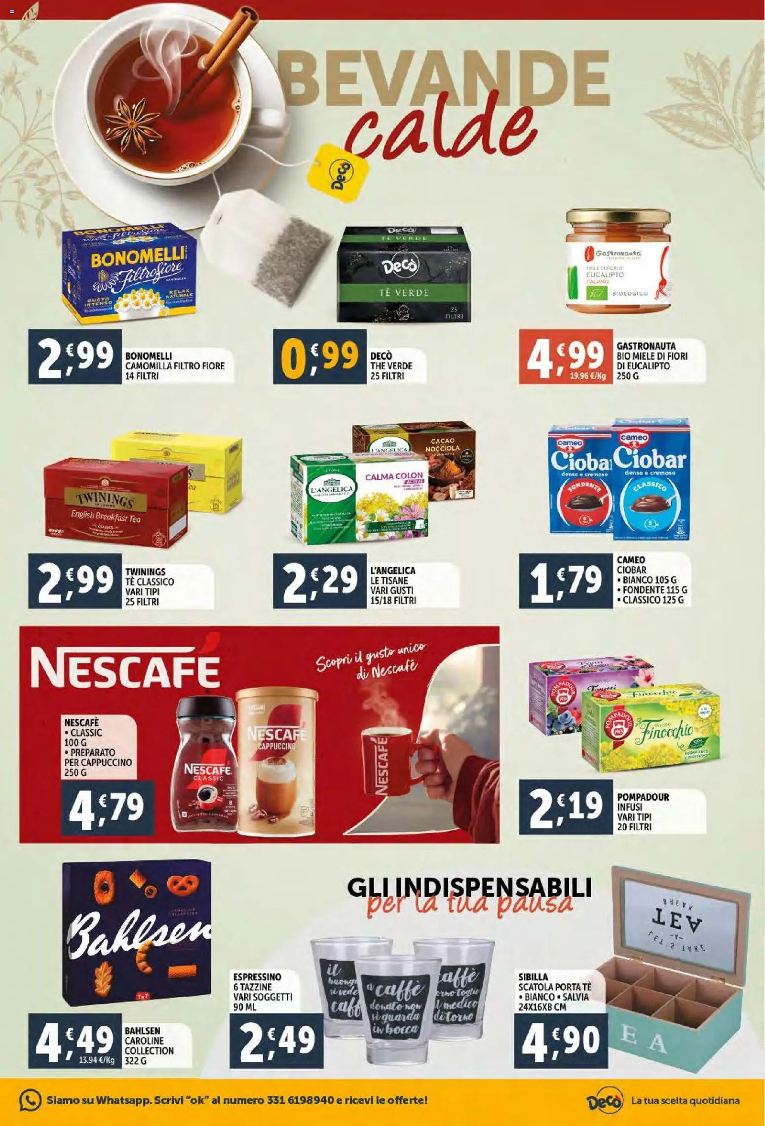 Volantino Decò del 20.01.2026 | Pagina: 13 | Prodotti: Caffè, Cacao, Miele, Scatola