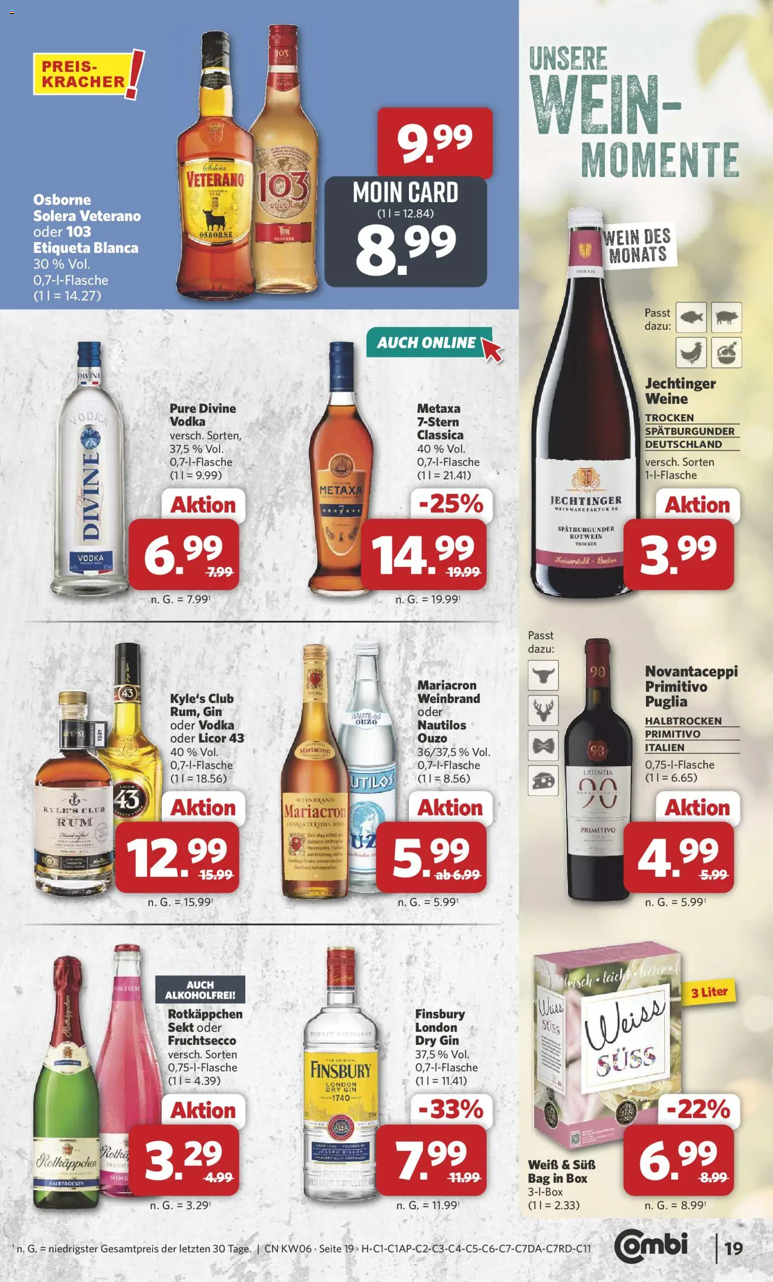 Combi Prospekt 	 – gültig ab 02.02.2026 | Seite: 19 | Produkte: Osborne, Sekt, Rotkäppchen, Gin