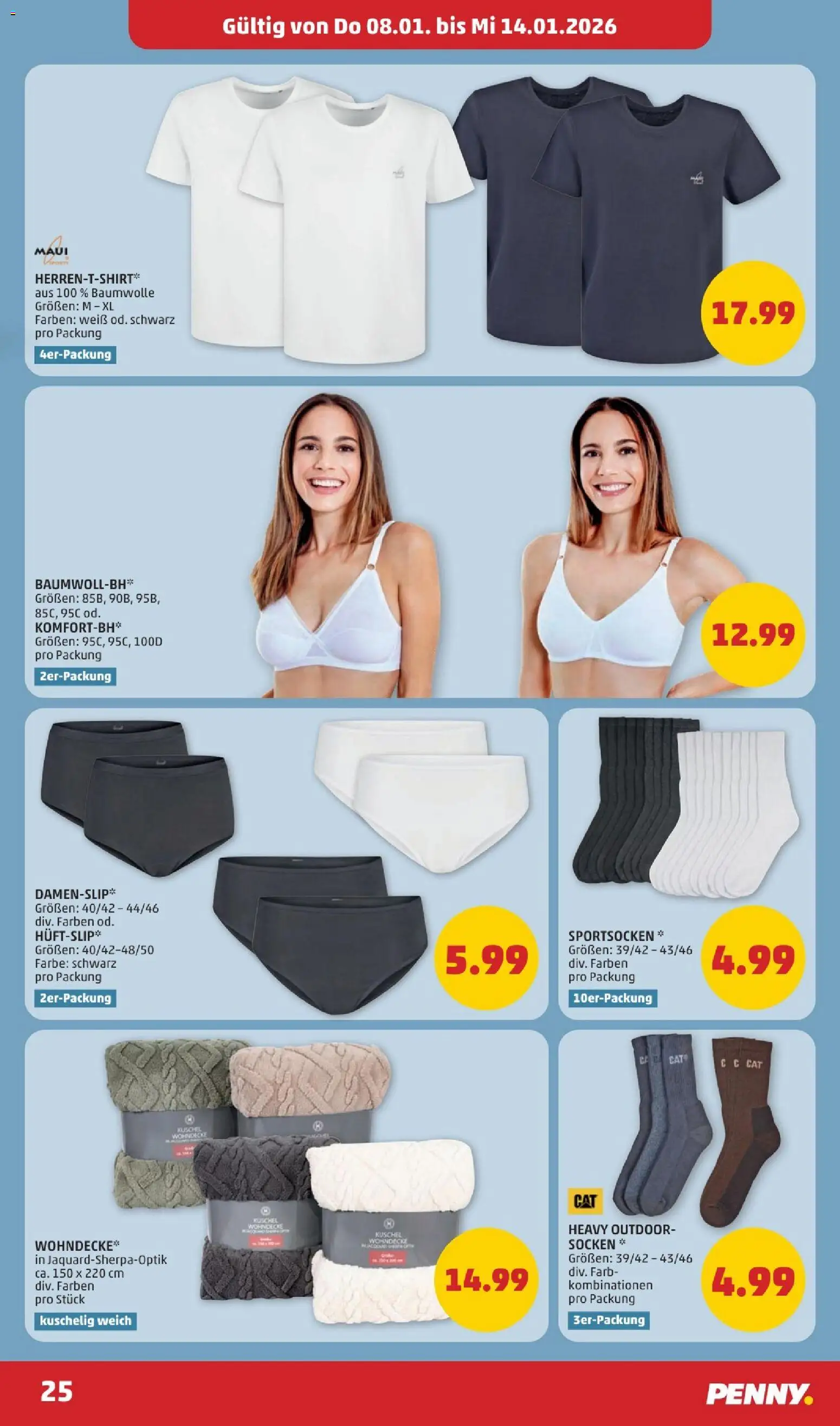 Penny Markt Flugblatt gültig ab 08.01.2026 | Seite: 25 | Produkte: Socken