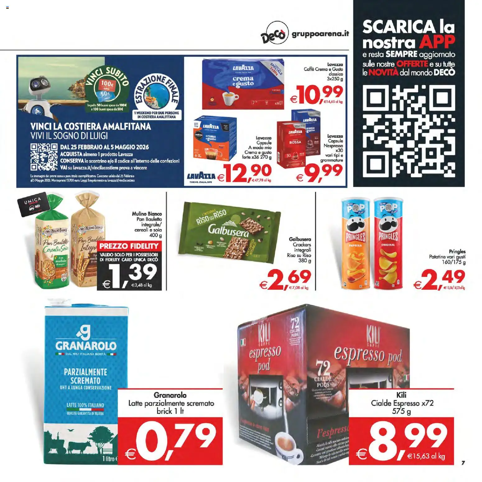 Volantino Decò del 06.03.2026 | Pagina: 7 | Prodotti: Crema, Cereali, Patatine, Latte parzialmente scremato