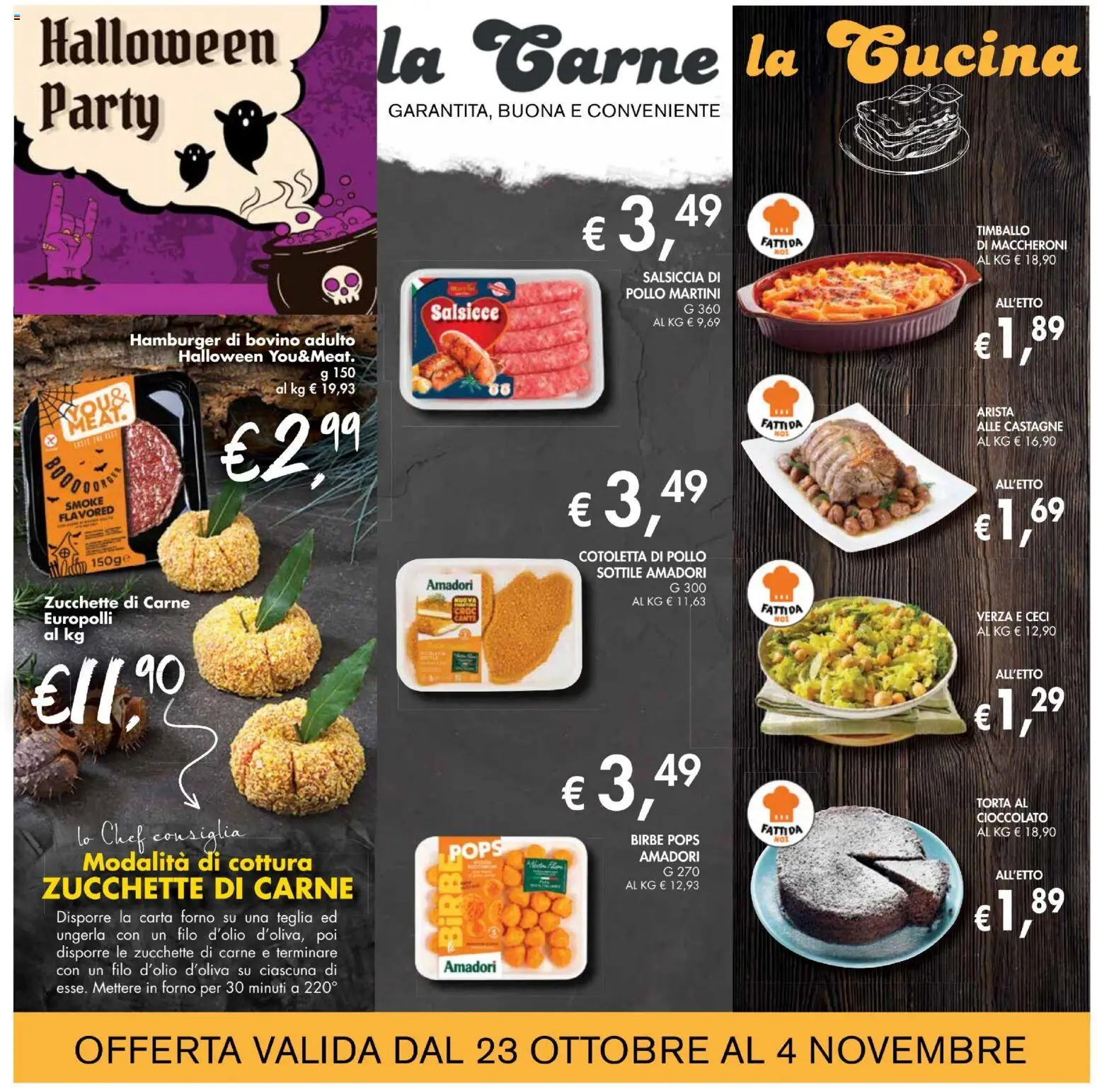 Volantino Coal del 23.10.2025 | Pagina: 5 | Prodotti: Salsiccia, Torta, Carta forno, Hamburger