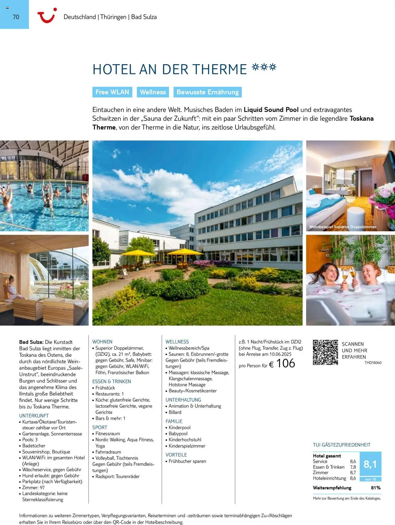 Aida - Urlaub mit eigener Anreise 2025/26 – gültig ab 01.11.2024 | Seite: 70 | Produkte: Babybett, Bad, Küche, Wein