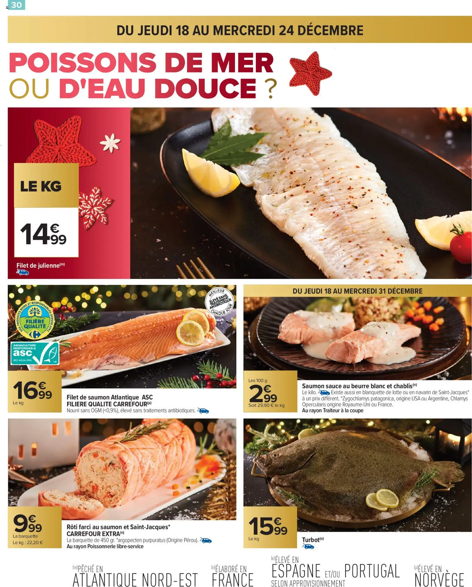 {H1} | Page: 30 | Produits: Poissonnerie, Filet de saumon, Beurre, Saumon