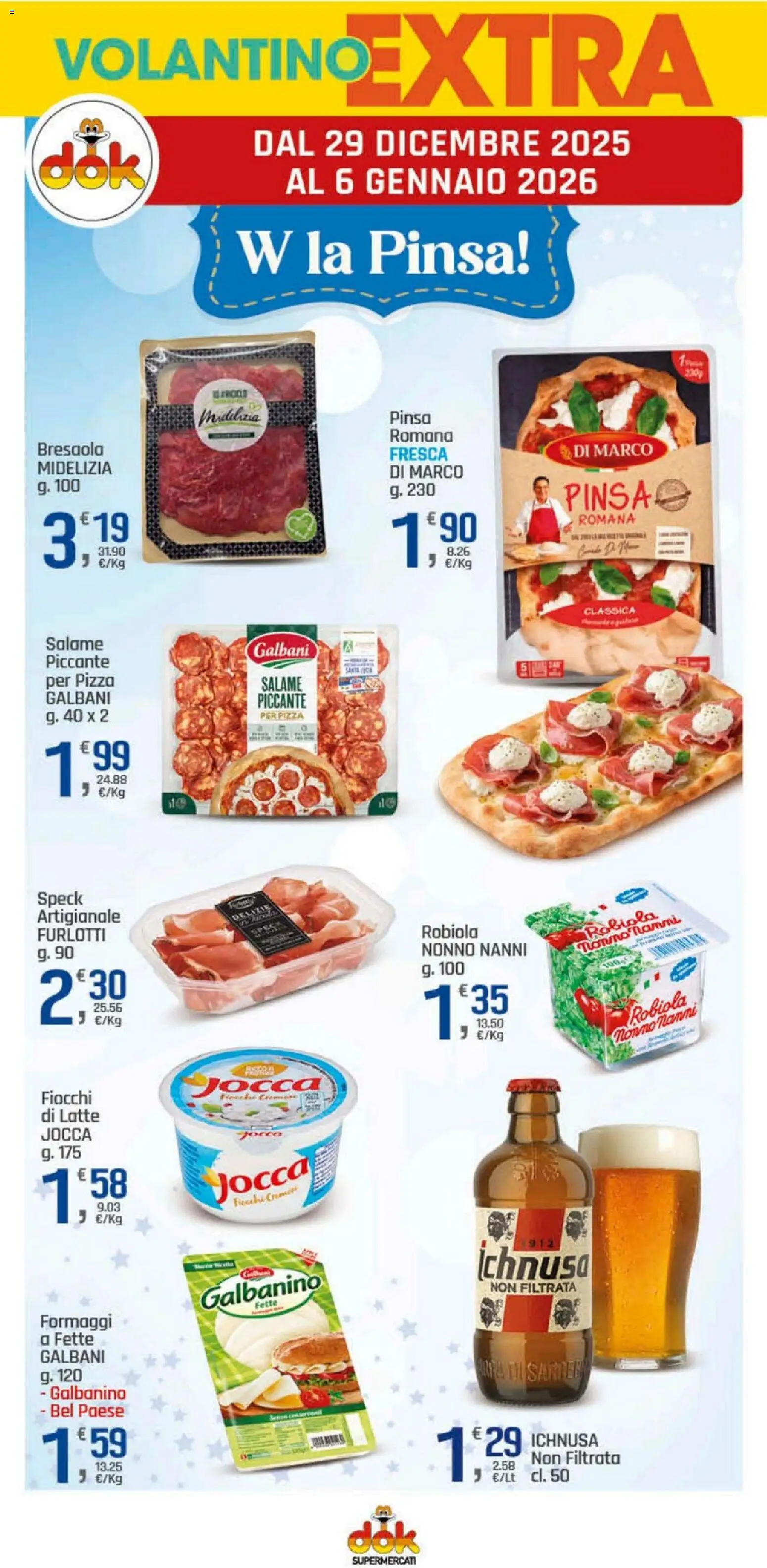 Volantino DOK del 29.12.2025 | Pagina: 14 | Prodotti: Speck, Fiocchi di latte, Latte, Robiola